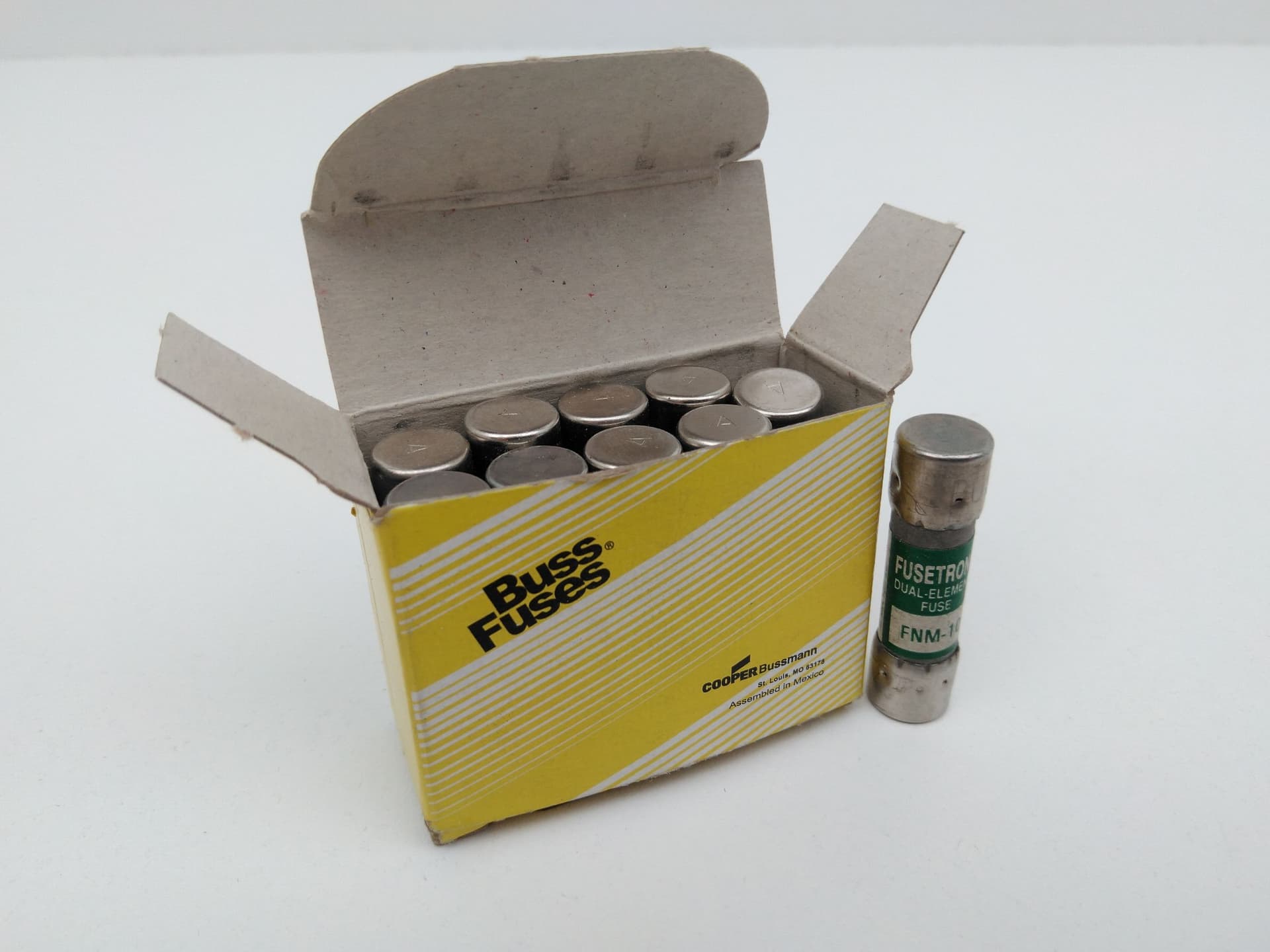 Bussmann FNM-10 Fusetron 10A 250V Duel Element Fuses