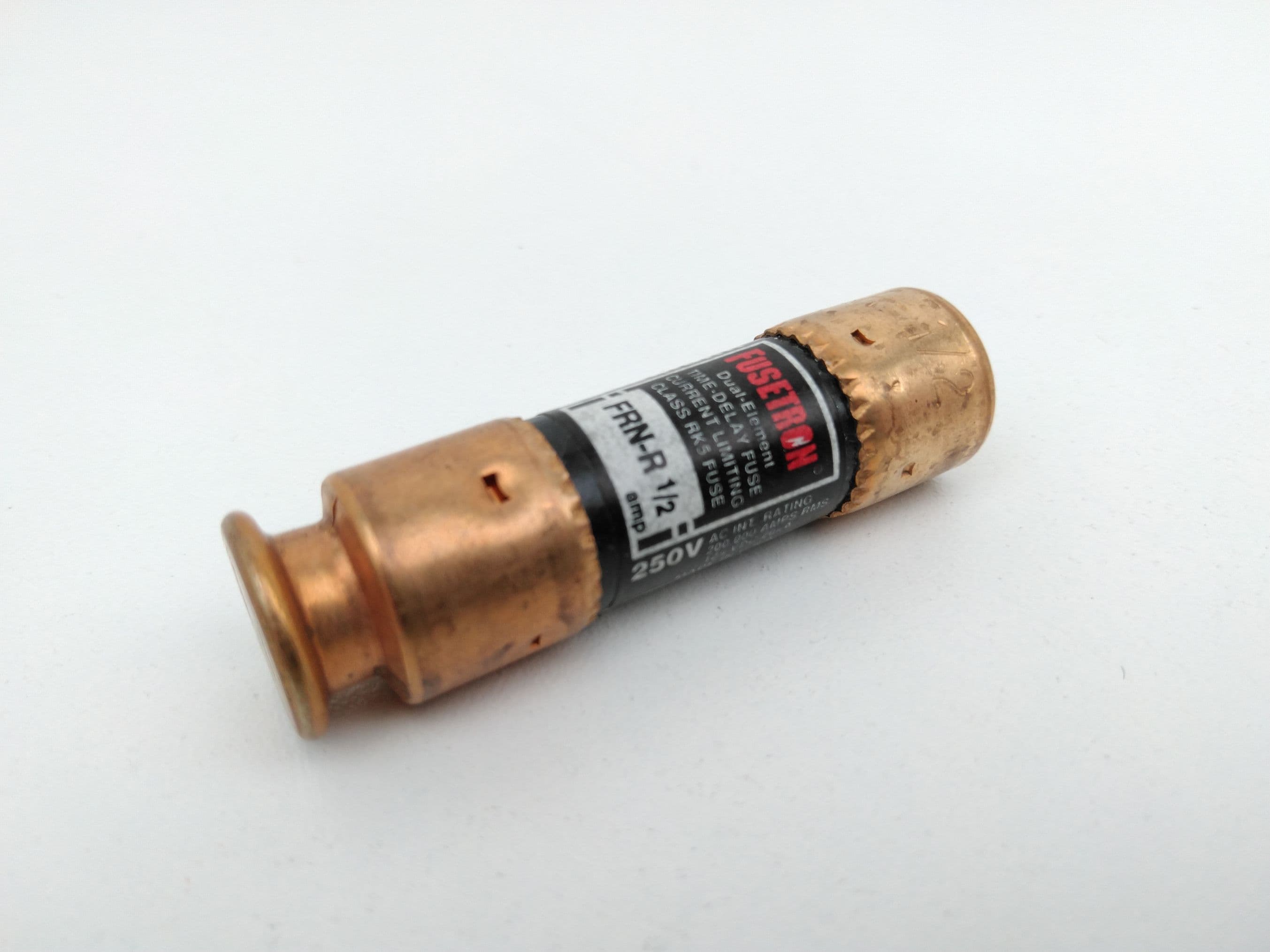 Bussmann FRN-R-1/2 Fusetron 1/2A 250V Dual Element Time Delay Fuses