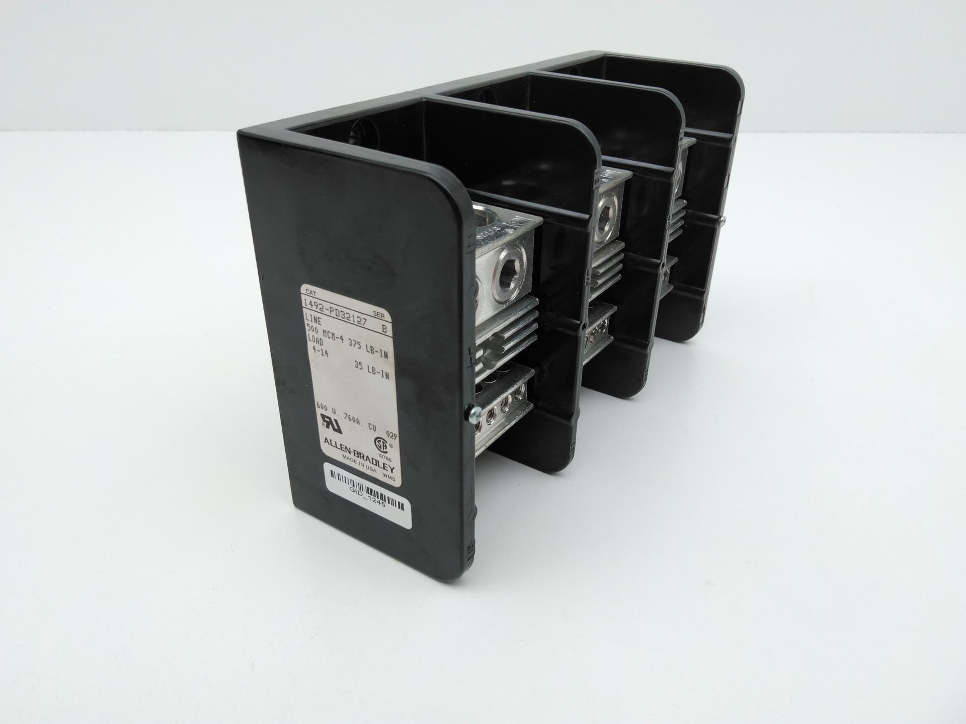 Allen-Bradley 1492-PD32127 Ser B Distribution Block 760A 600V