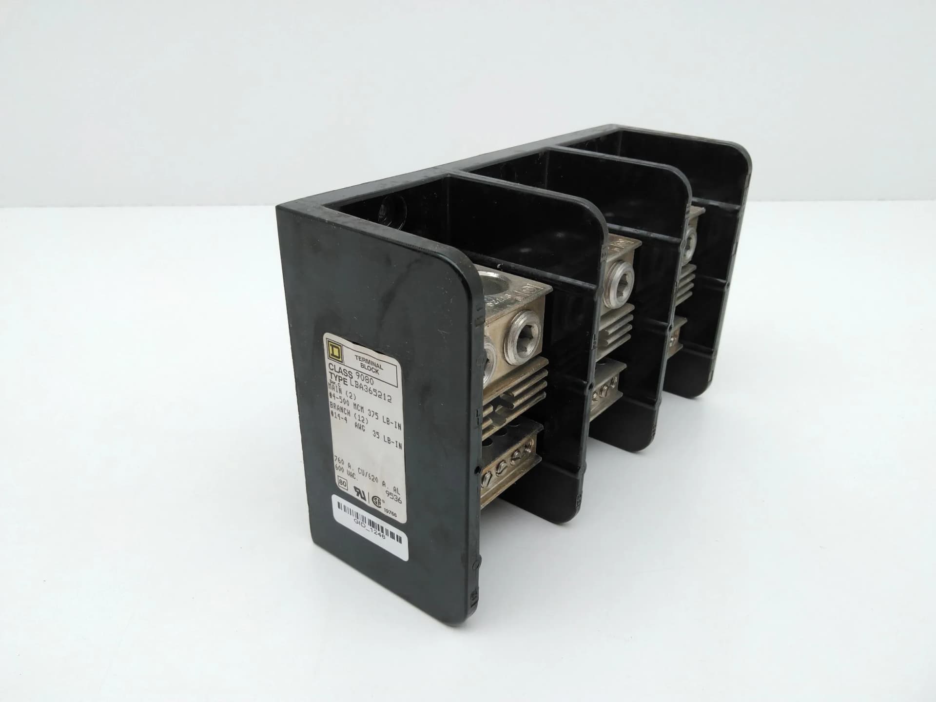 Square D 9080LBA365212 760A 600V Terminal Block