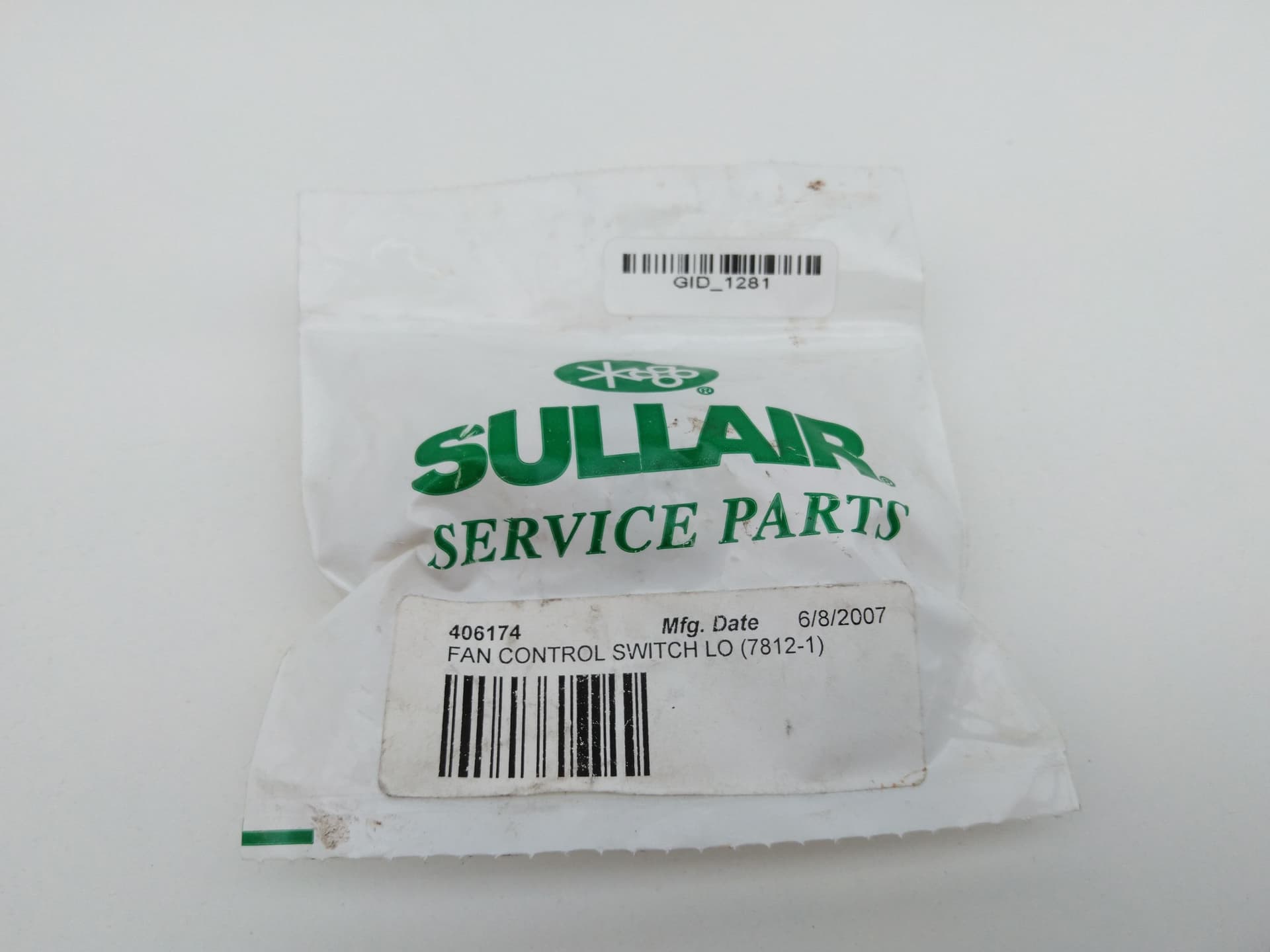 Sullair 406174 Fan Control Switch LO