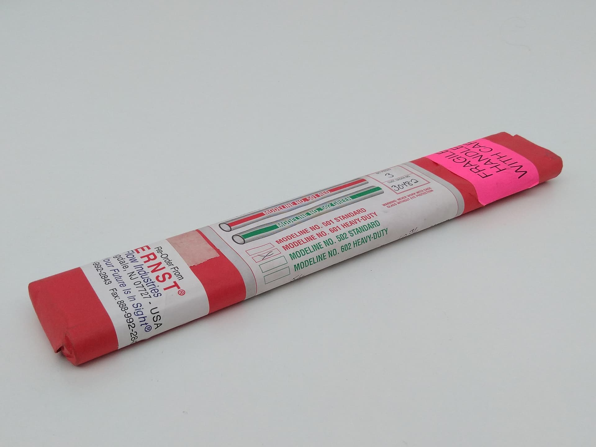 ERNST 601 Heavy-Duty 5/8” OD 10 3/4” Long High Pressure RedLine Gauge Glass
