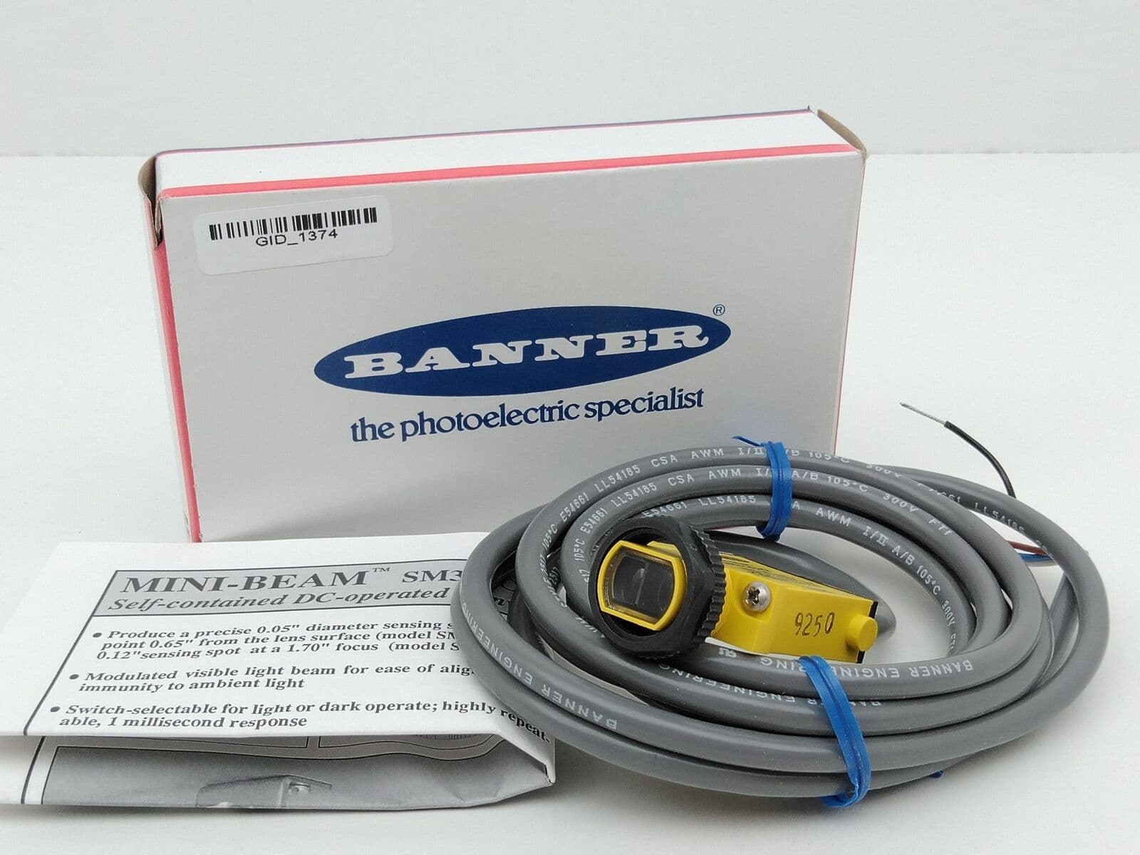Banner Engineering SM312CV2 30VDC Mini Beam Series 26159 Photoelectric Sensor
