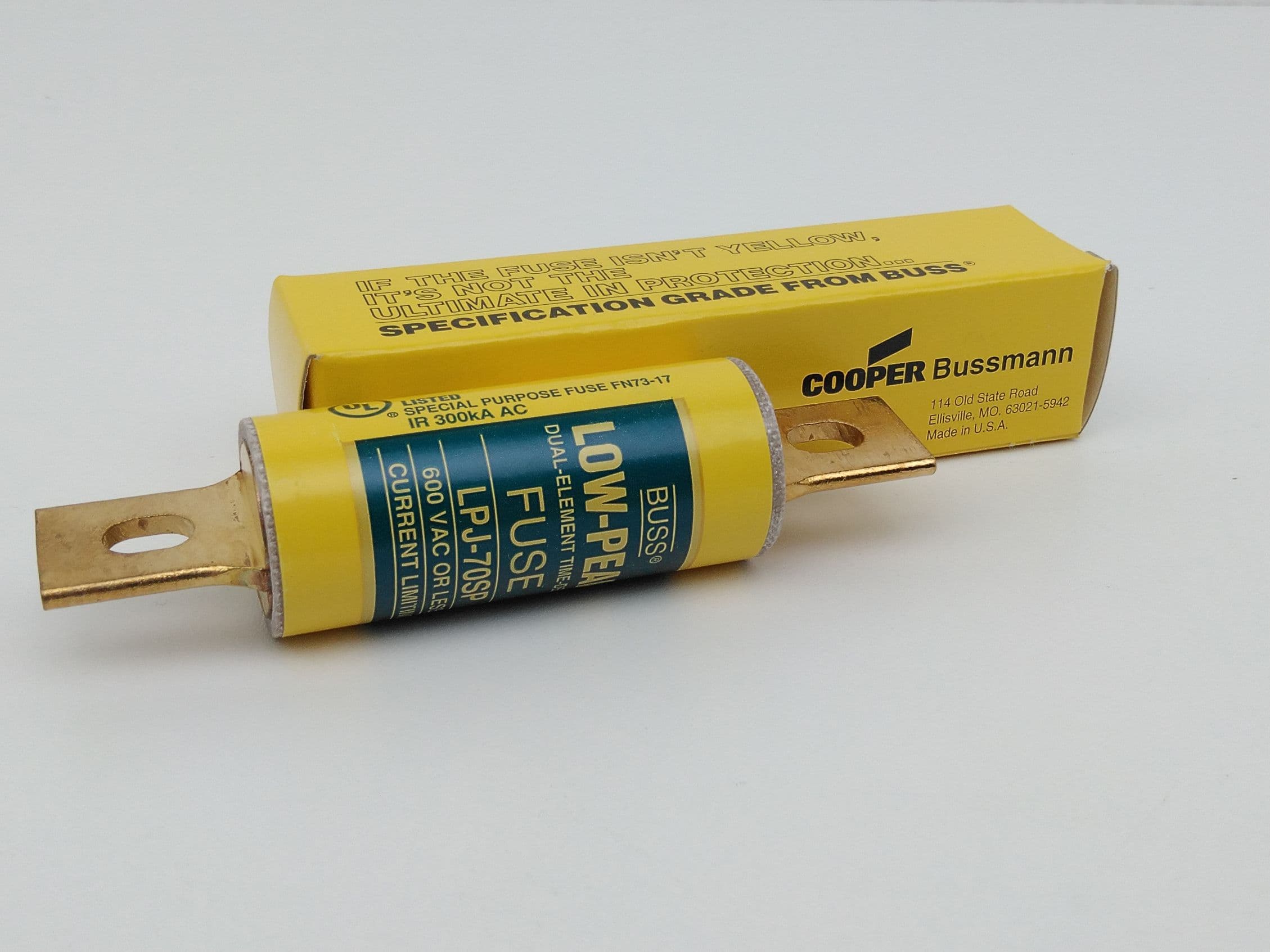 Bussmann LPJ-70SP 600V 70A Low-PEAK Time Delay Class J Duel Element Fuse
