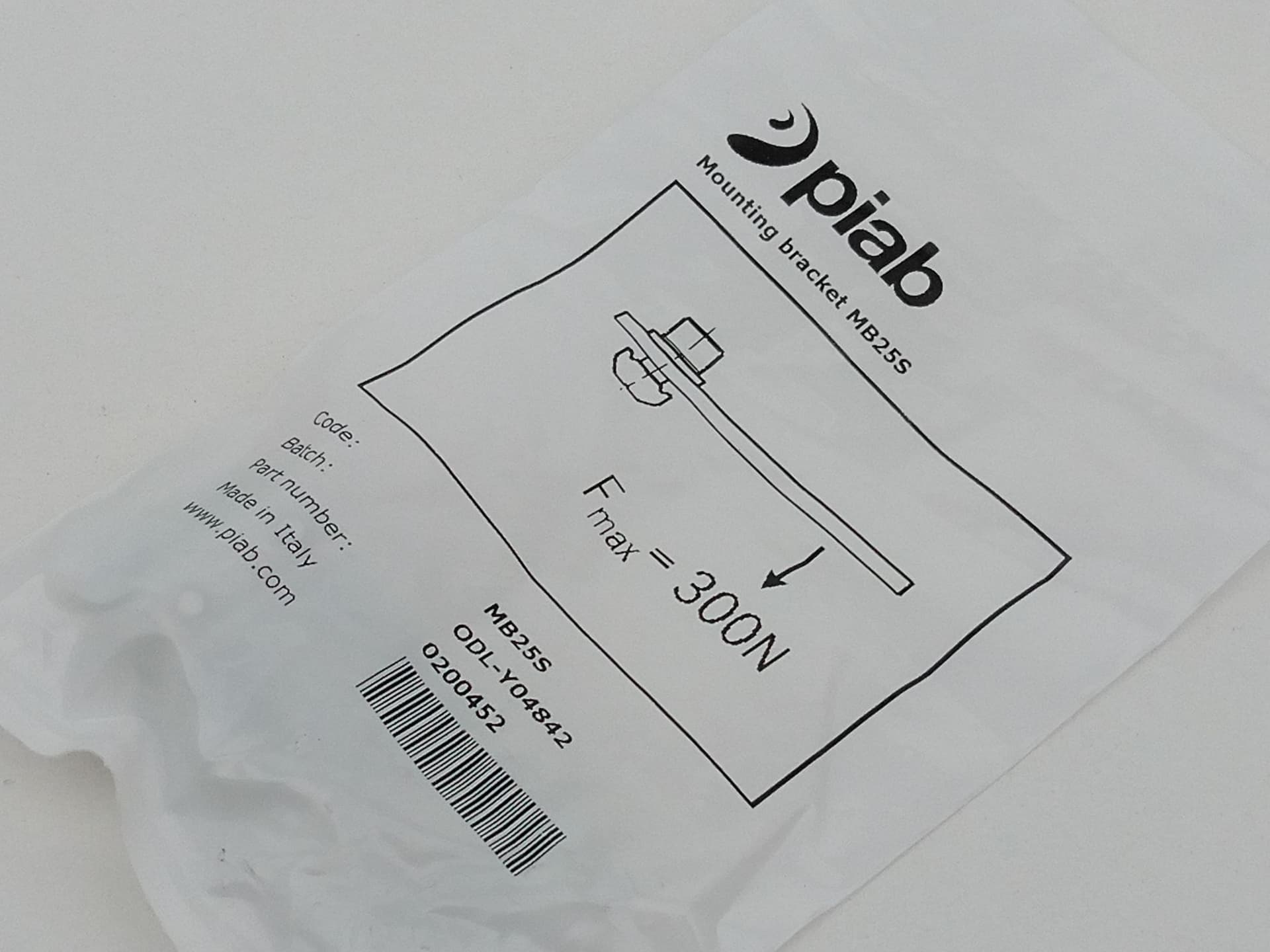 Piab 0200452 MB25S Mounting Bracket