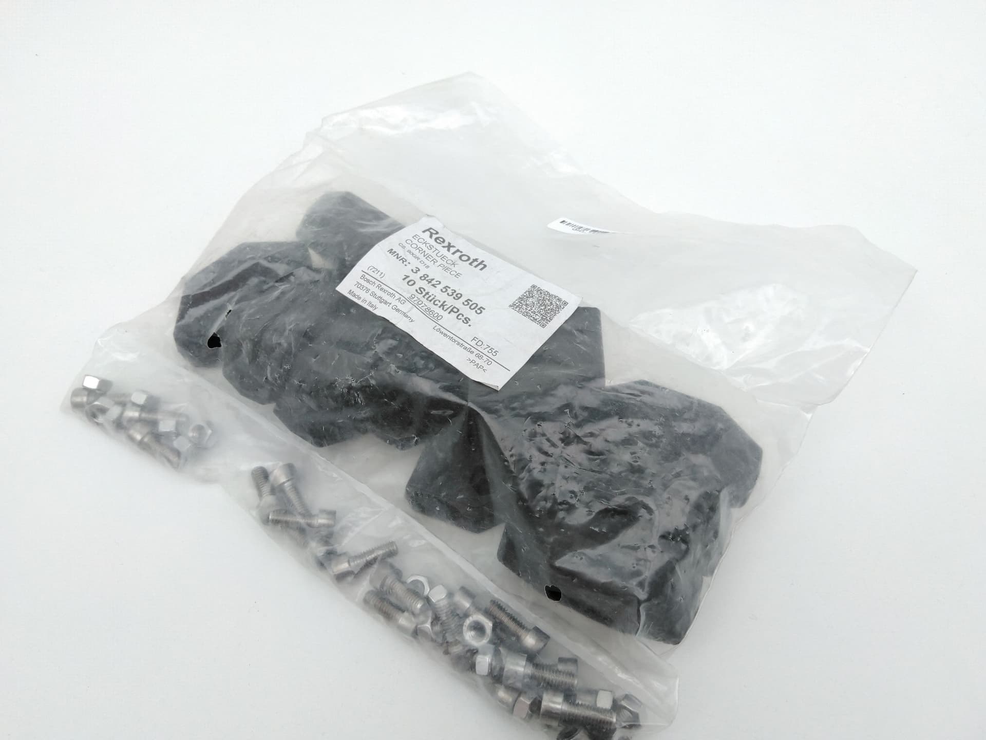 Bosch Rexroth 3842539505 10pcs Vertical Clamping Holder D18 L160 Corner Piece