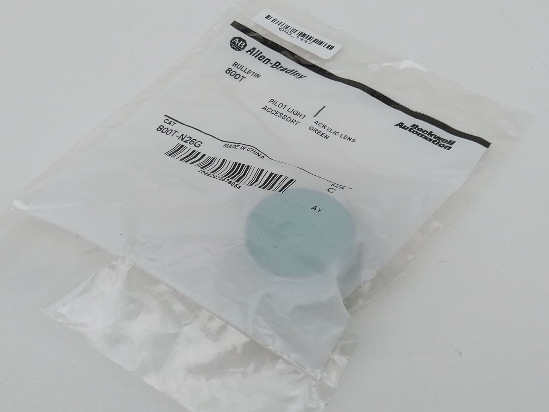 Allen-Bradley 800T-N26G 30mm Green Push Button Pilot Light Replacement Cap