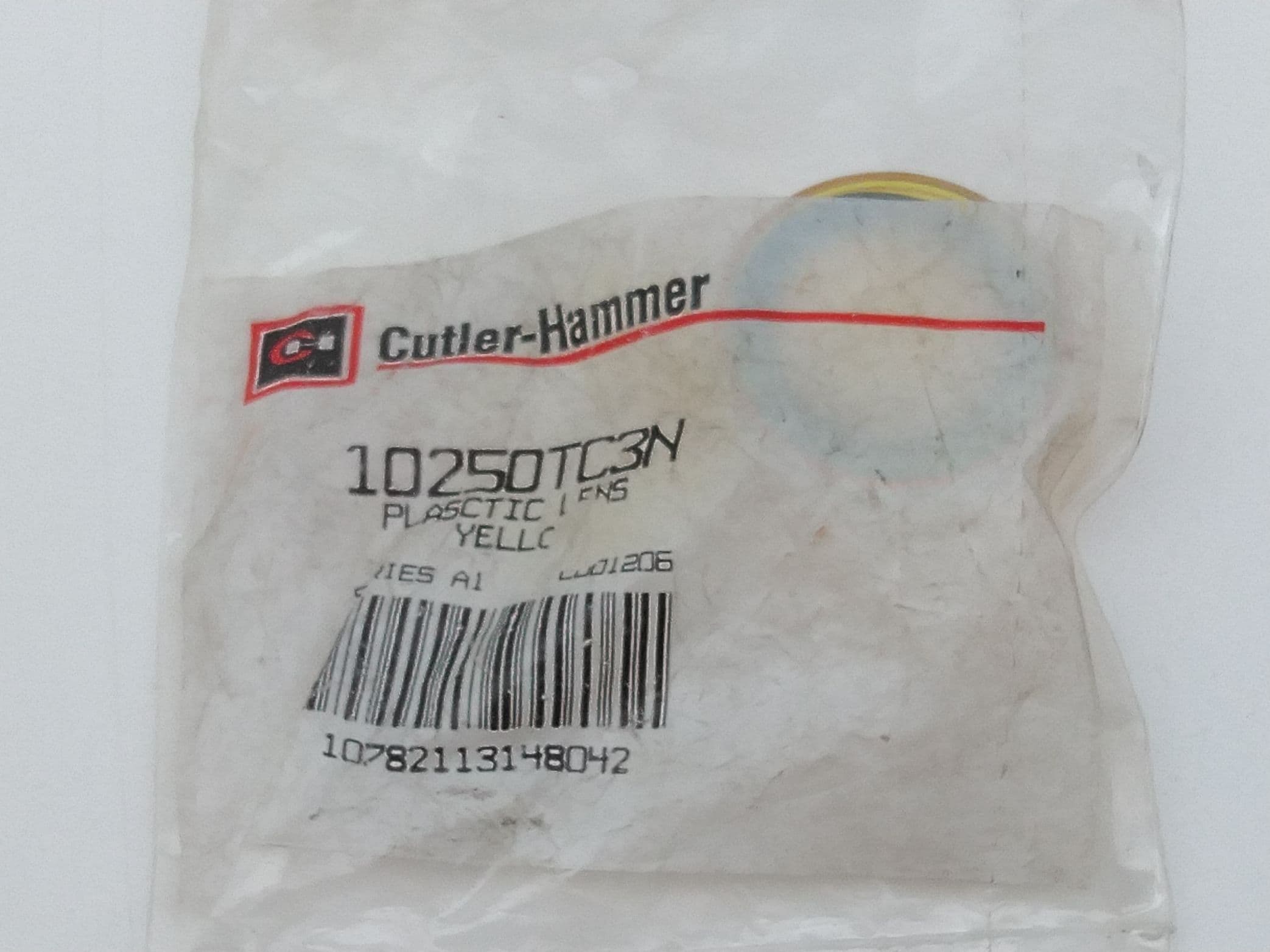 Eaton / Cutler Hammer 10250TC3N Yellow Plastic Replacement Pushbutton Lens