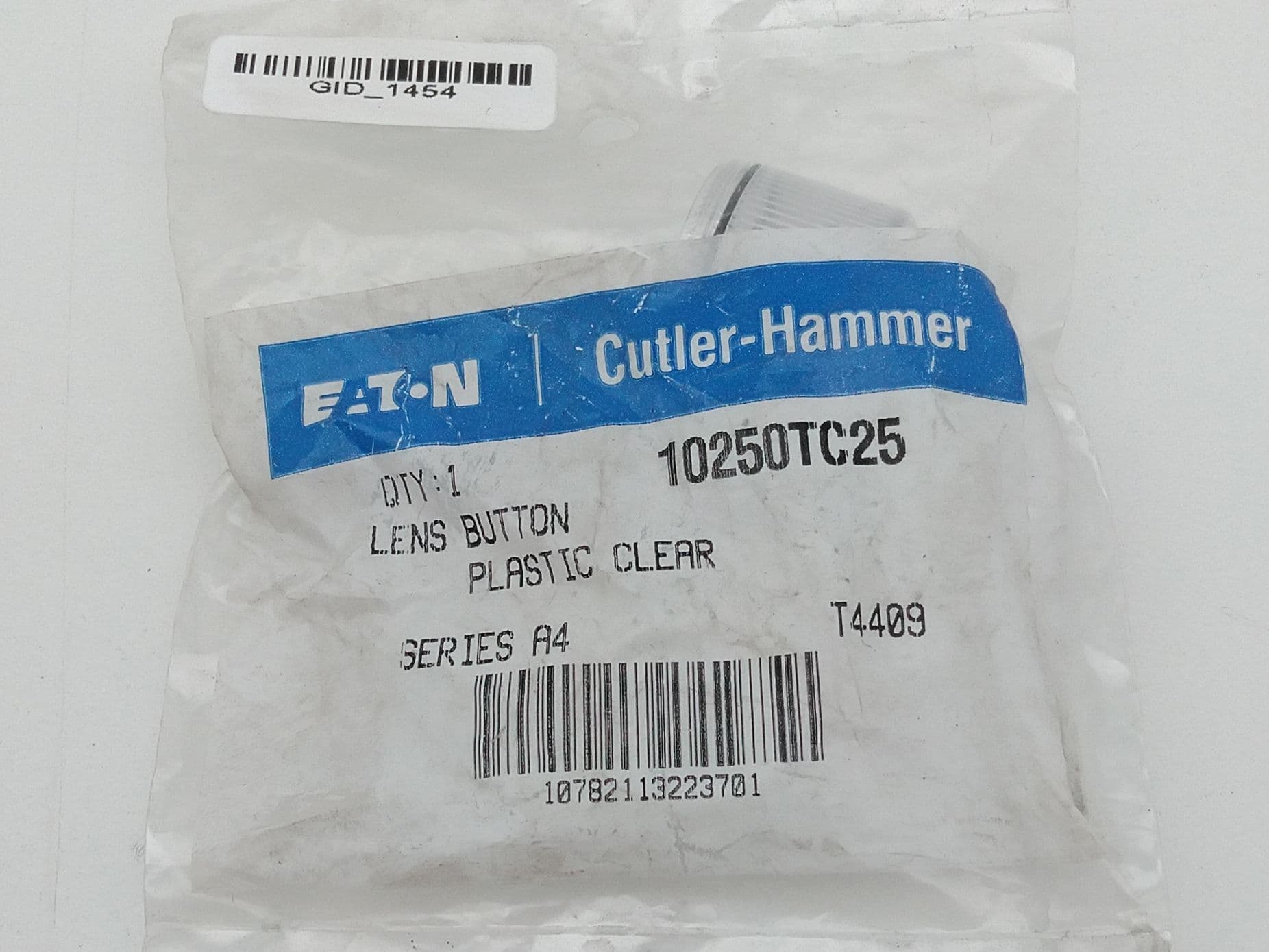 Eaton / Cutler Hammer 10250TC25 Clear Replacement Pushbutton Lens