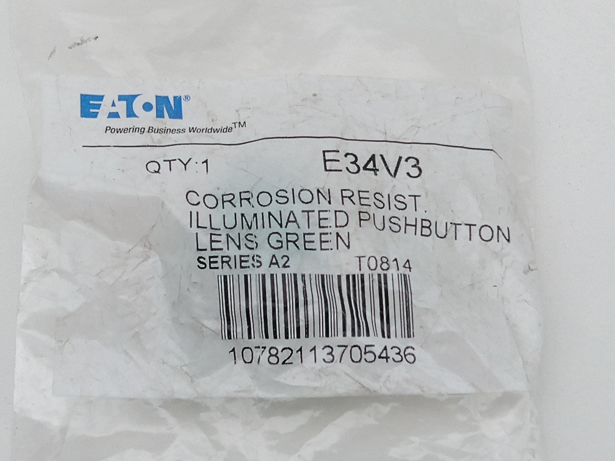 Eaton / Cutler Hammer E34V3 Green Illuminated Replacement Push Button Lens