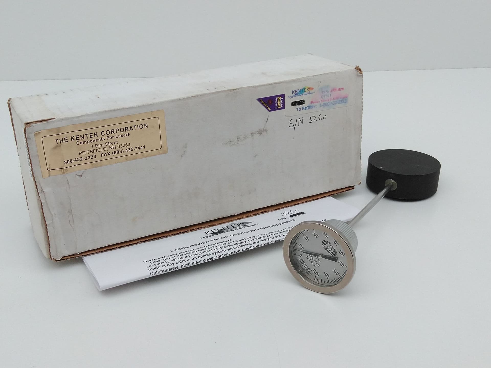 Kentek / Macken Instruments APP-1KW Analog Thermopile Laser Power Meter