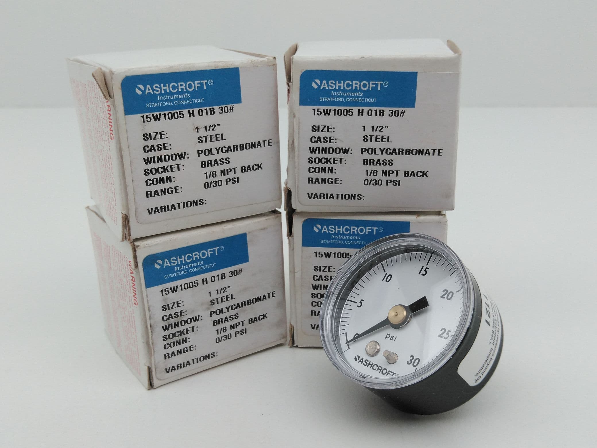 Ashcroft 15W1005 H 01B 30 Pressure Gauge