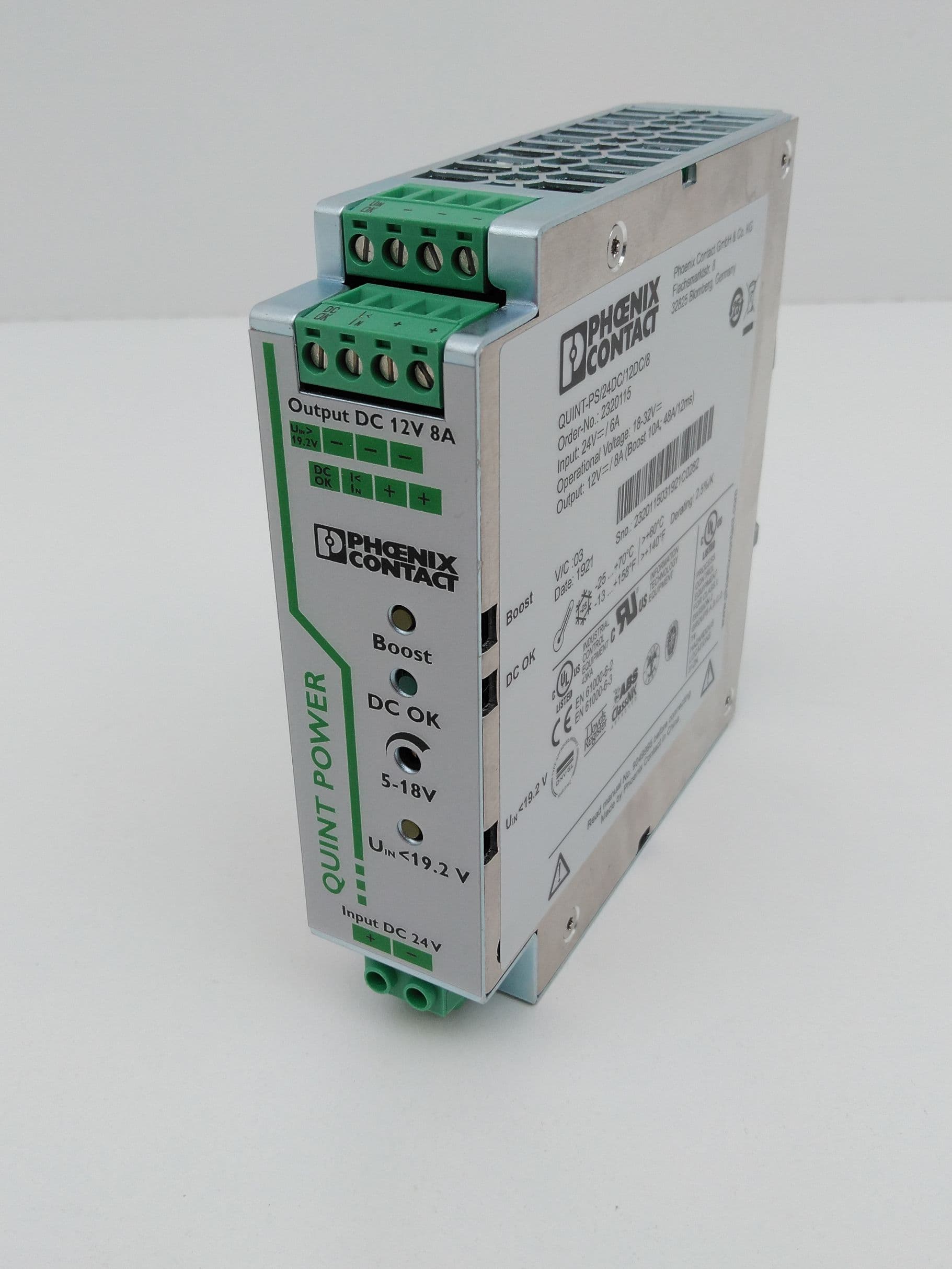 Phoenix Contact QUINT-PS/24DC/12DC/8 2320115 8A DC/DC Converter