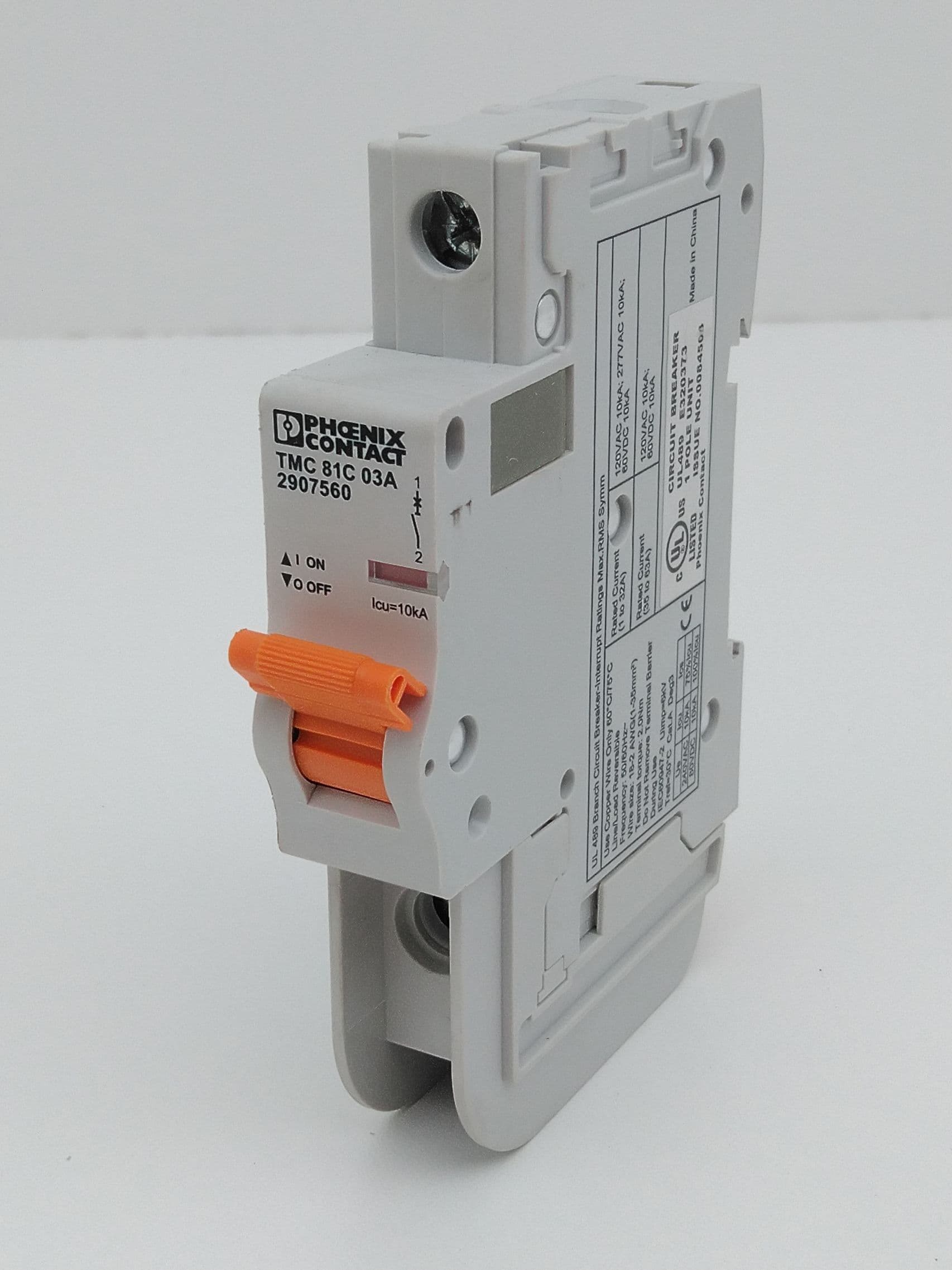 Phoenix Contact TMC 81C 03A / 2907560 Circuit Breaker 3A, 240Vac