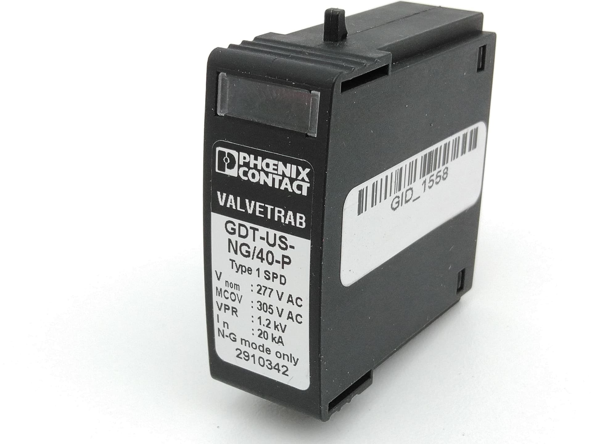 Phoenix Contact GDT-US-NG/40-P / 2910342 Type 1 Surge Protection Plug
