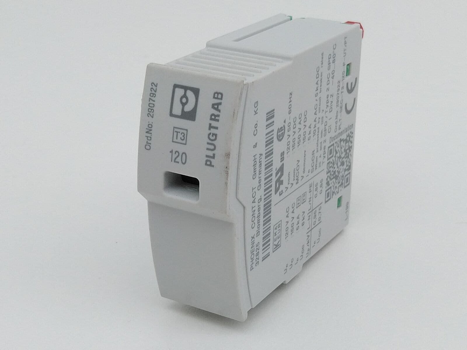 Phoenix Contact PLT-SEC-T3-120-P-UT/PT / 2907922 Type 2/3 Surge Protection Plug