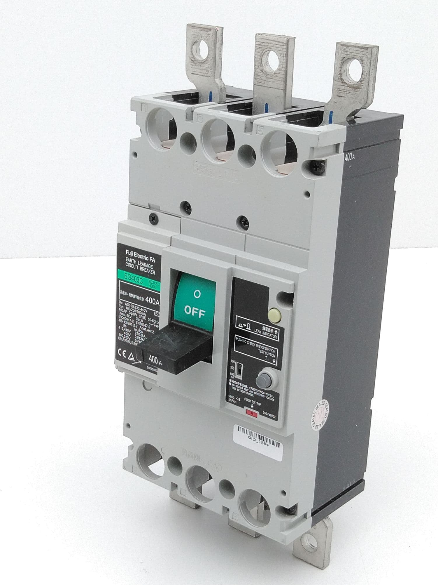 Fuji Electric EG403C EB3KEC-400K Earth Leakage Circuit Breaker