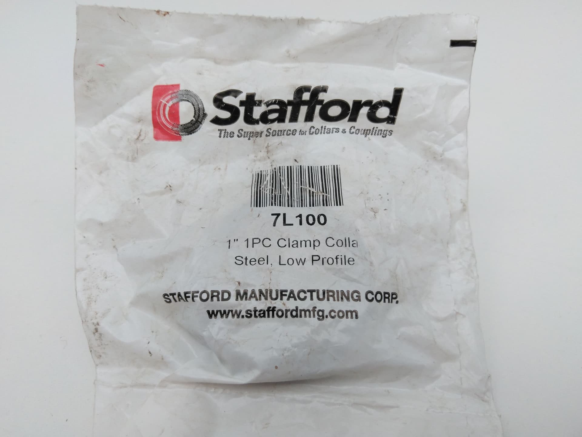 Stafford 7L100 1” Steel Set Screw Shaft Collar Low Profile, Black