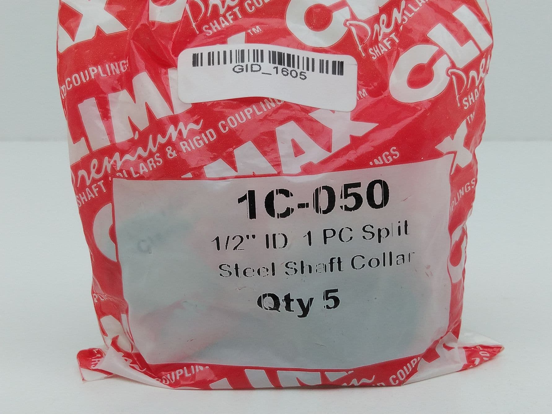 Climax Metal Products 1C-050 1/2” Split Steel Shaft Collar
