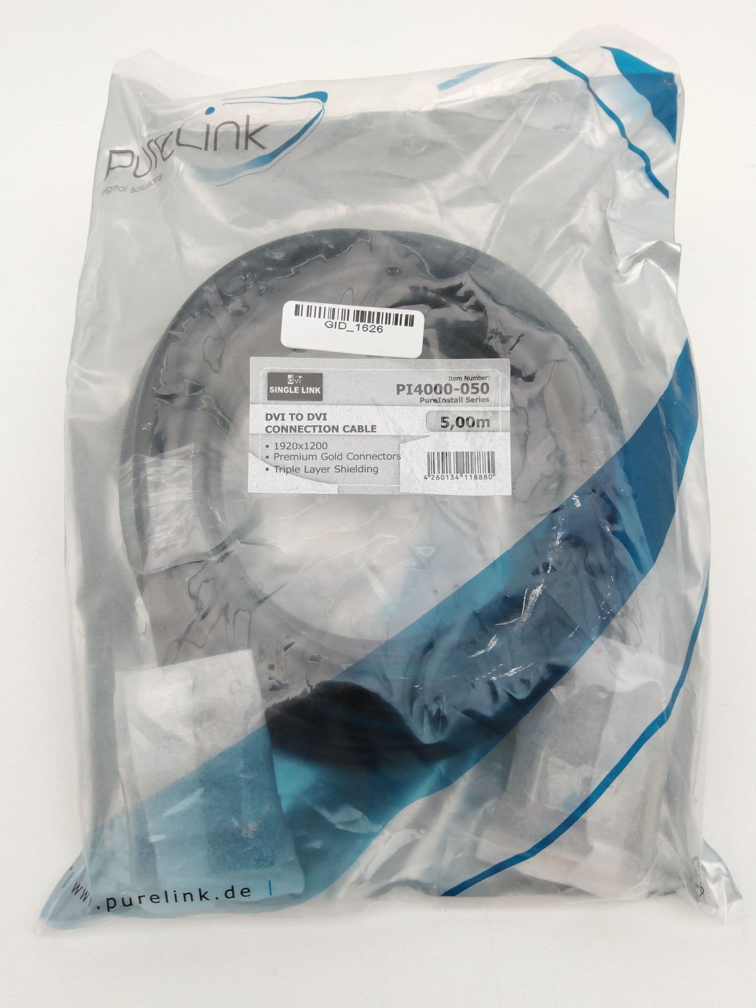 PureLink PI4000-050 DVI To DVI Connection Cable, 5m
