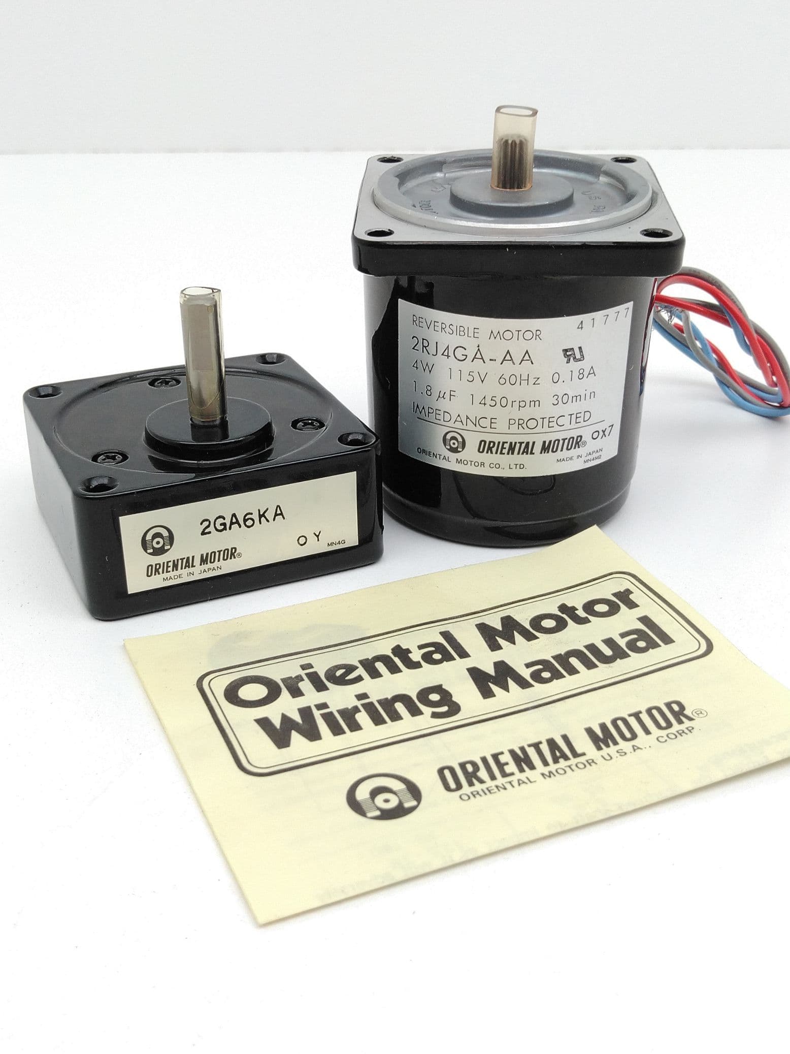 Oriental Motor 2RJ4GA-AA/2GA6KA Reversible Motor 4W, 115V, 60Hz, 0.18A, 1450RPM