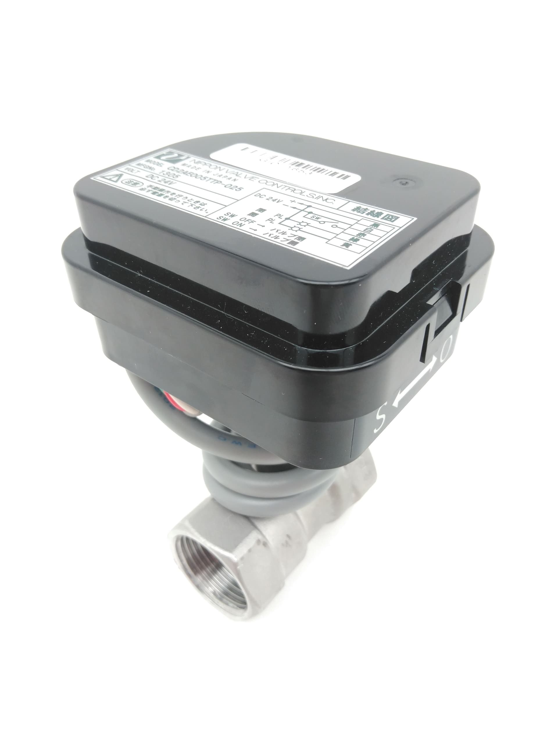 Nippon Valve Controls CD2AE005TTP-025 SS Ball Valve , 1" FNPT,24VDC Motor
