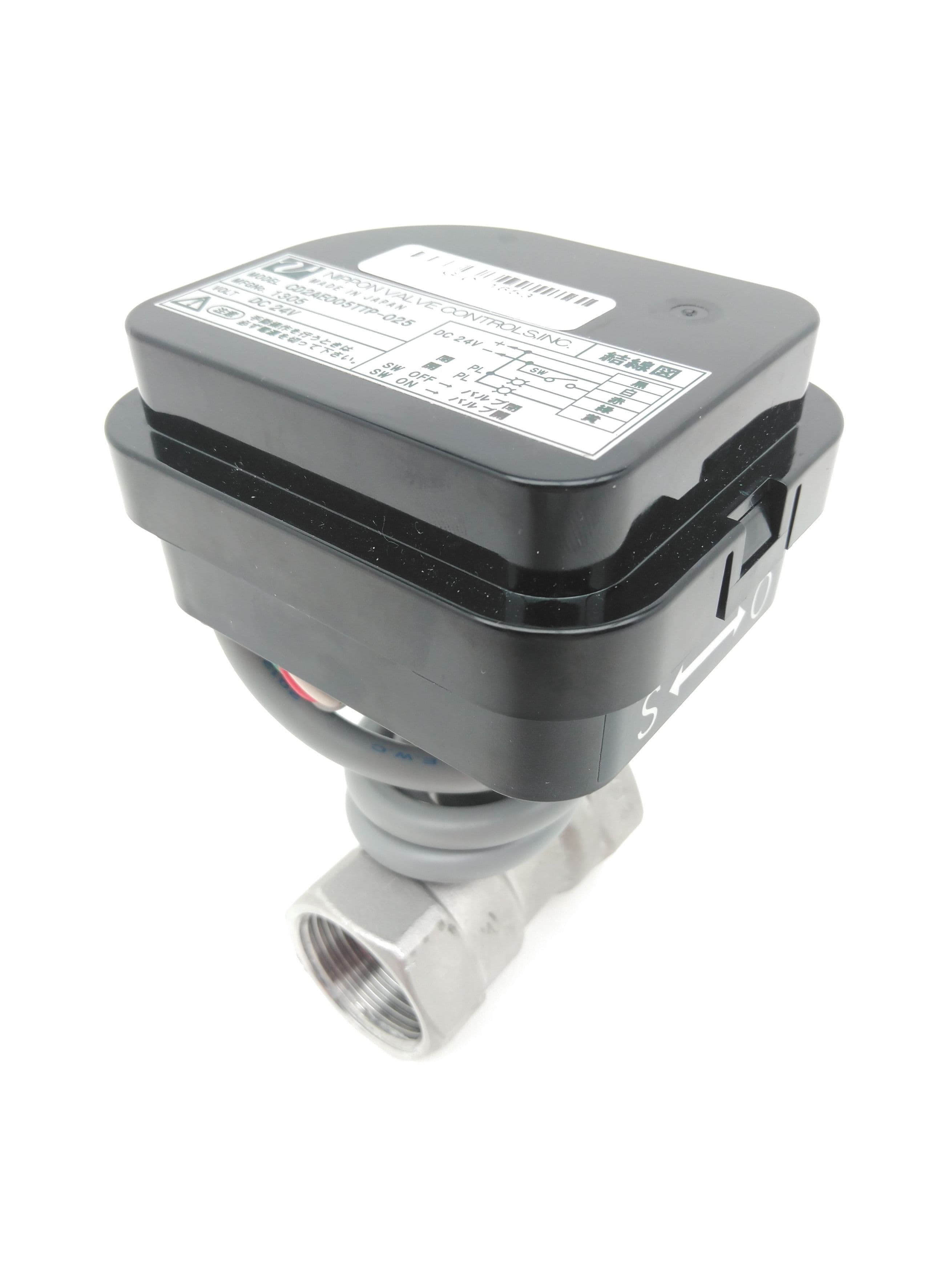 Nippon Valve Controls CD2AE005TTP-025 SS Ball Valve , 1" FNPT,24VDC Motor