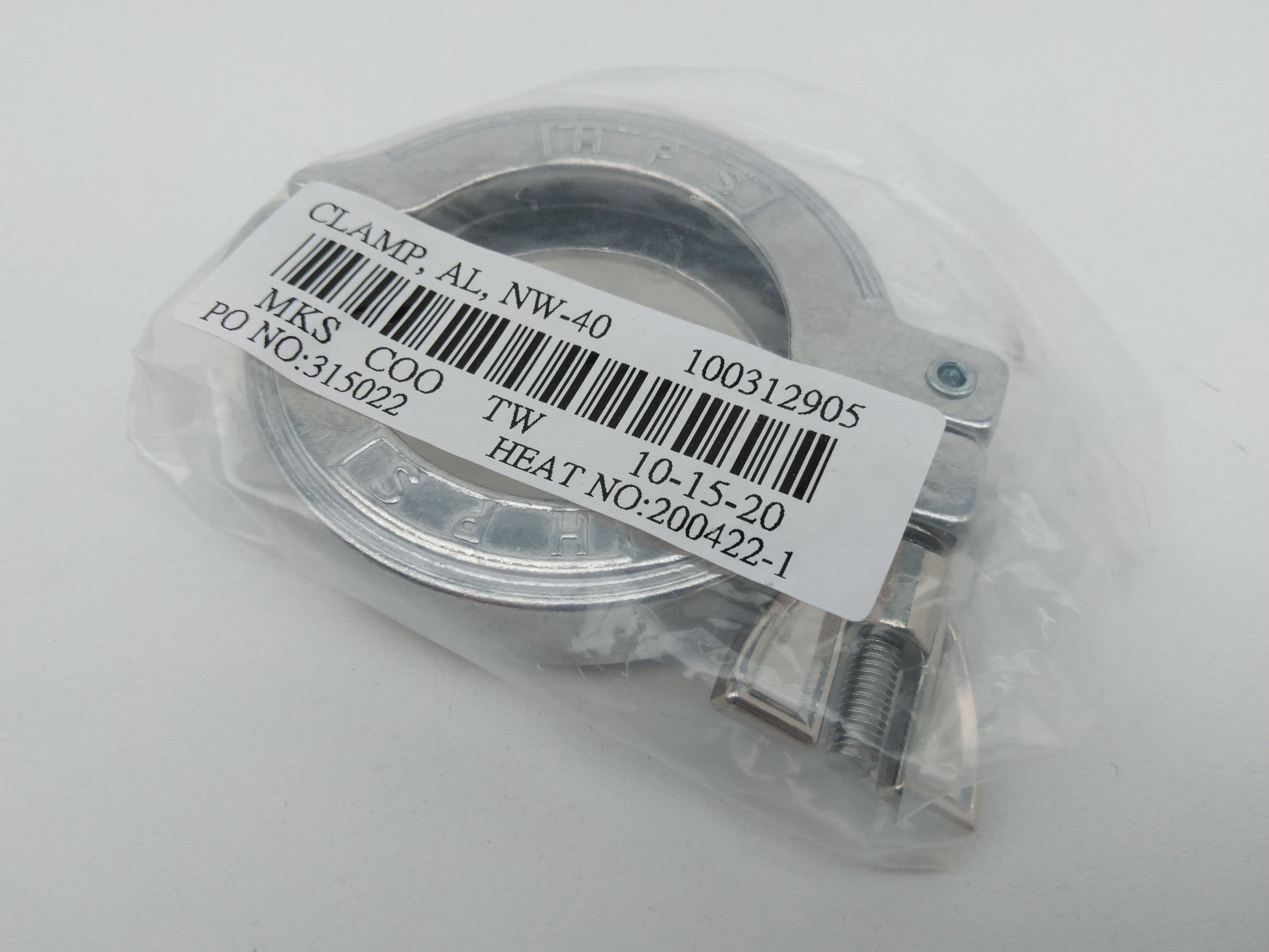 MKS HPS 100312905 NW 40 Aluminum Quick Clamp