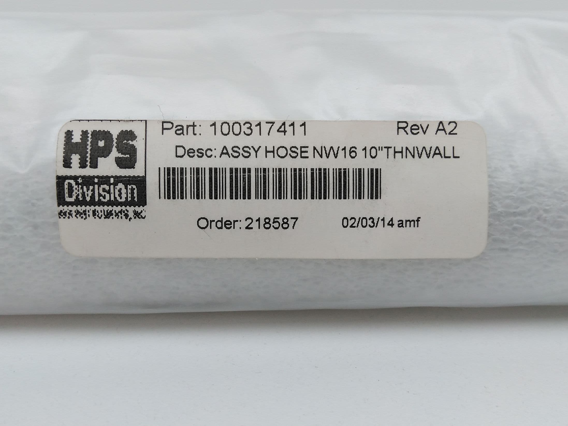 MKS HPS 100317411 Bellow Hose NW16 10" Thin Wall
