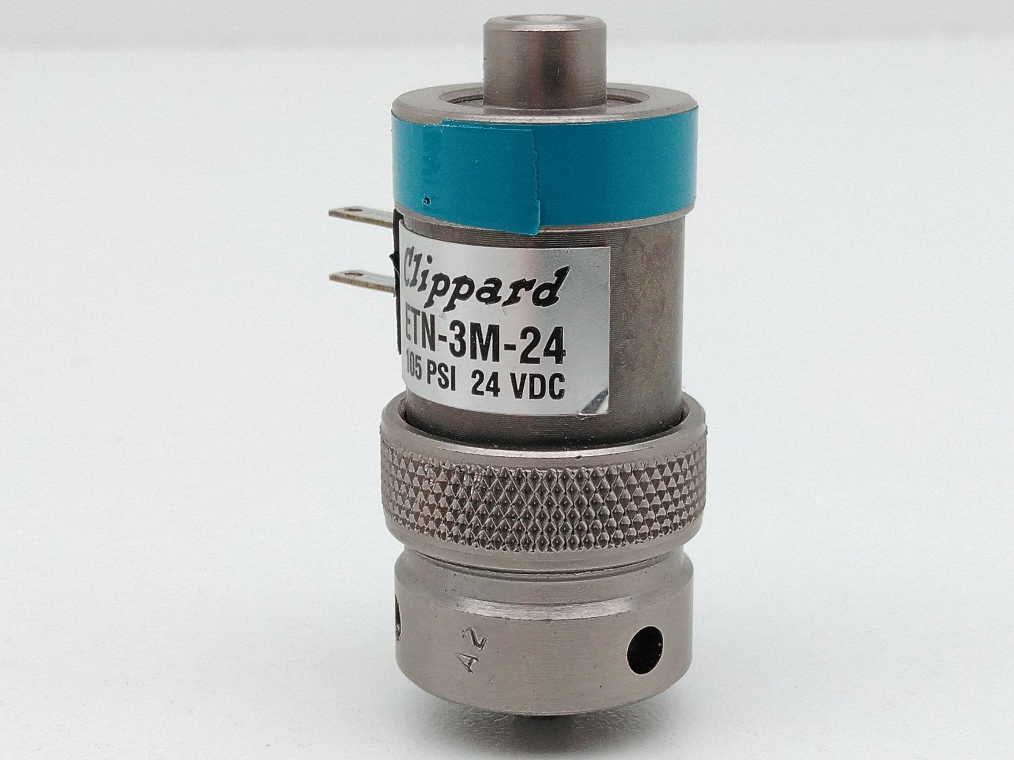 Clippard ETN-3M-24 3-Way NO Electronic Solenoid Valve, 24 VDC, 105 PSI
