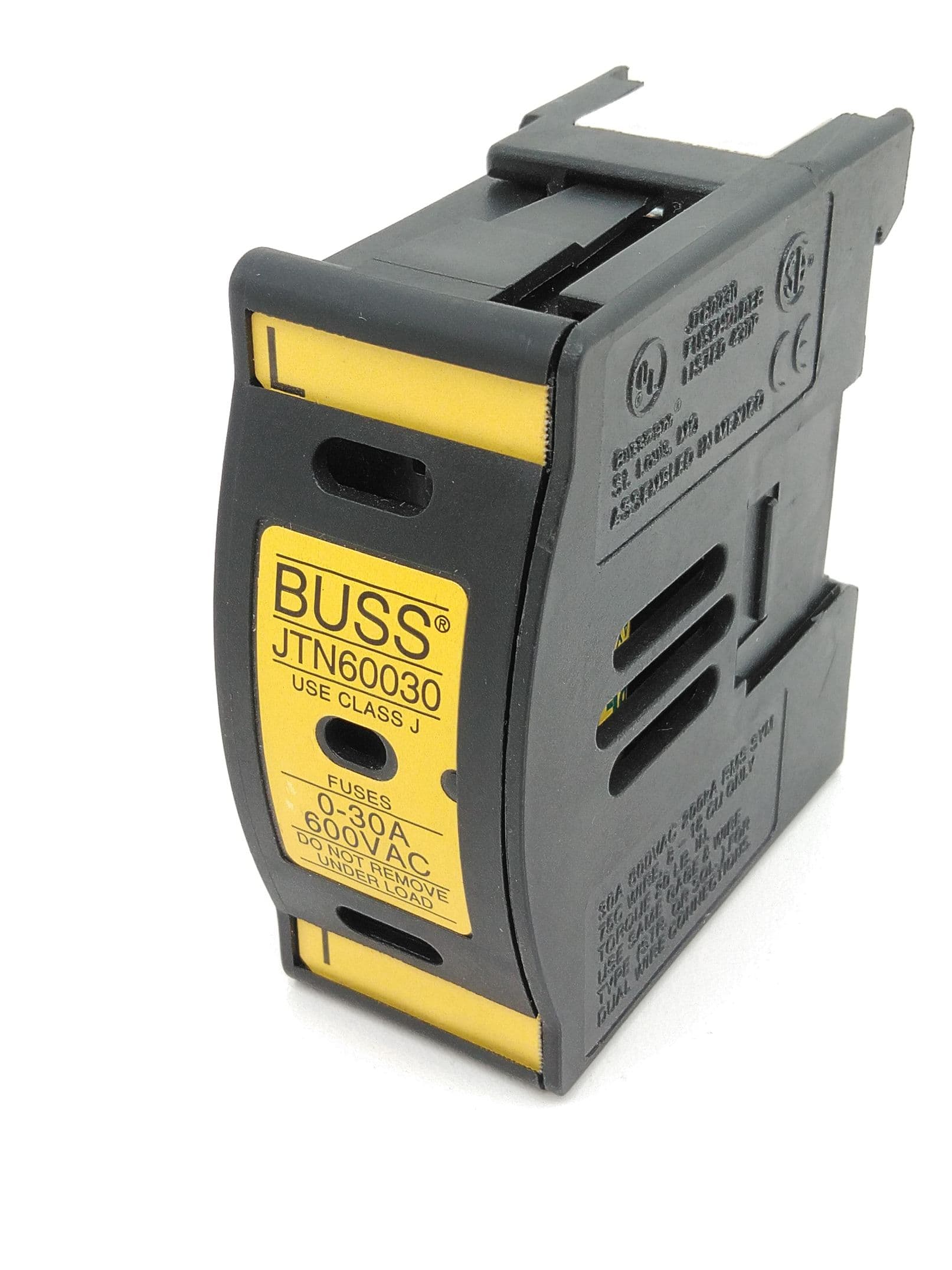 Bussmann JTN60030 Fuse Holder Class J 30A, 600VAC, 1 Pole With LPJ-9SP Fuse, 9A