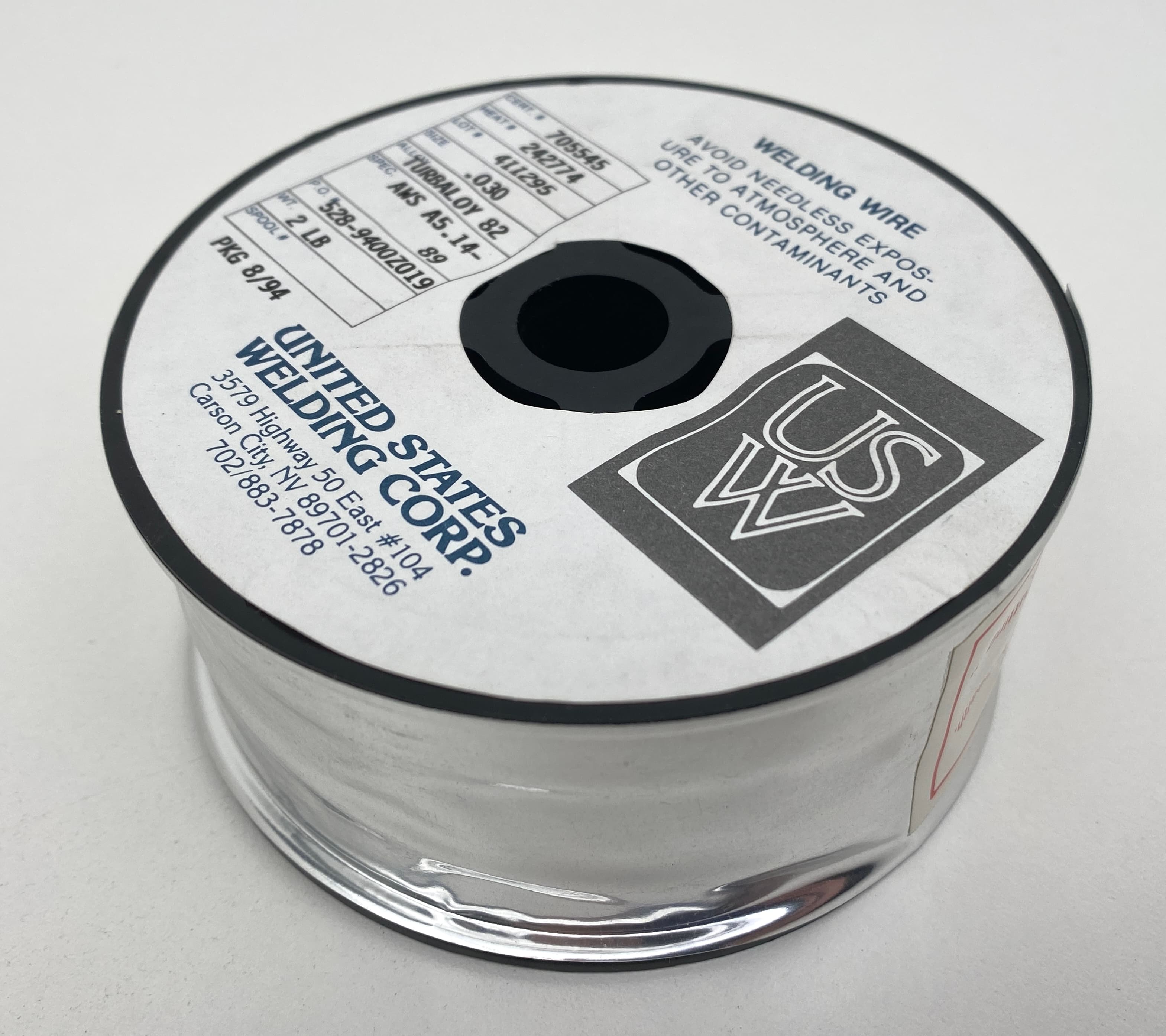 United States US Welding Corp Turbaloy 82 Nickel Alloy Welding Wire 0.030