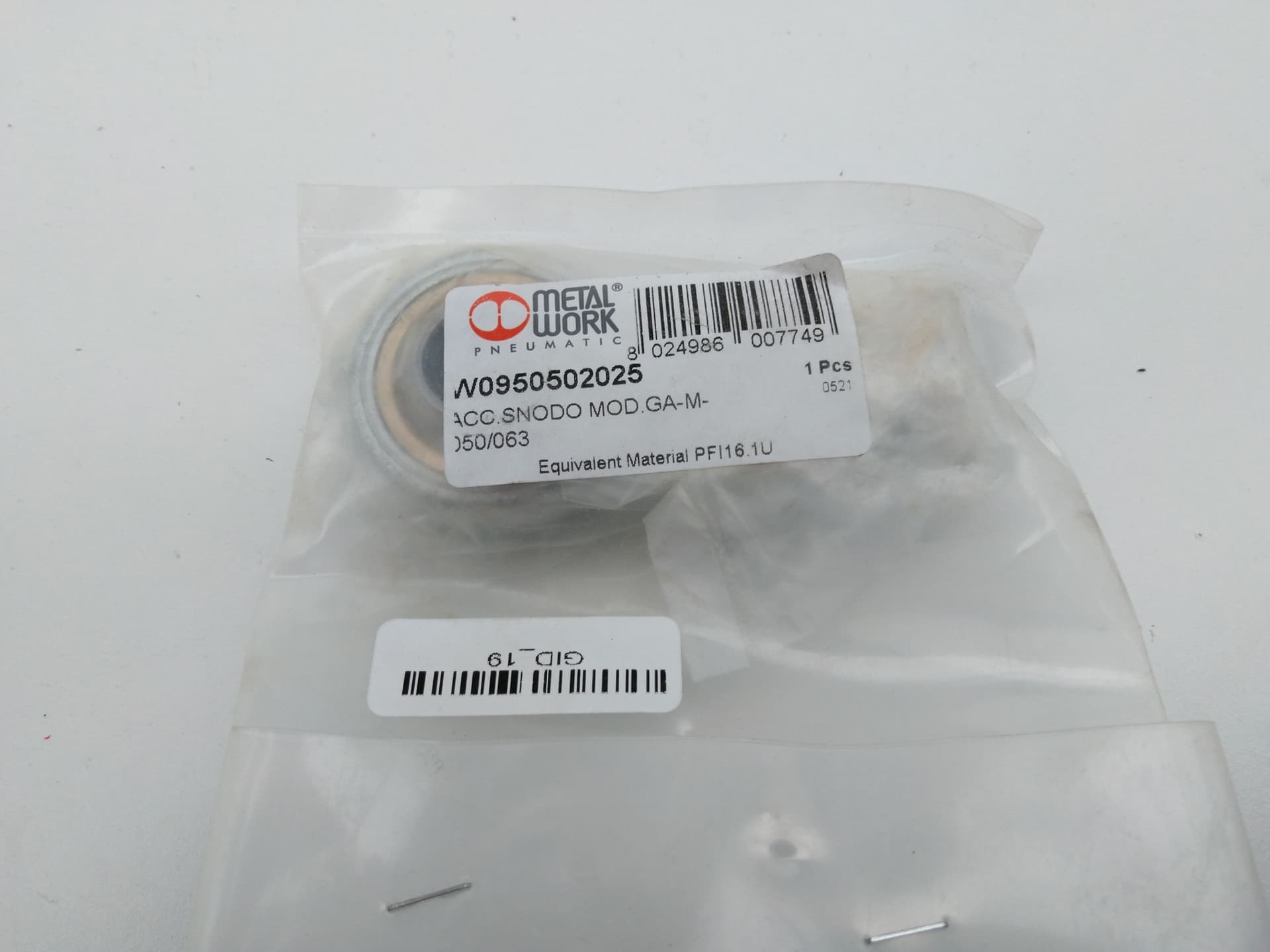 MetalWork Pneumatic W0950502025 Spherical Joint Model GA-M 50 Rear Mount Pivot