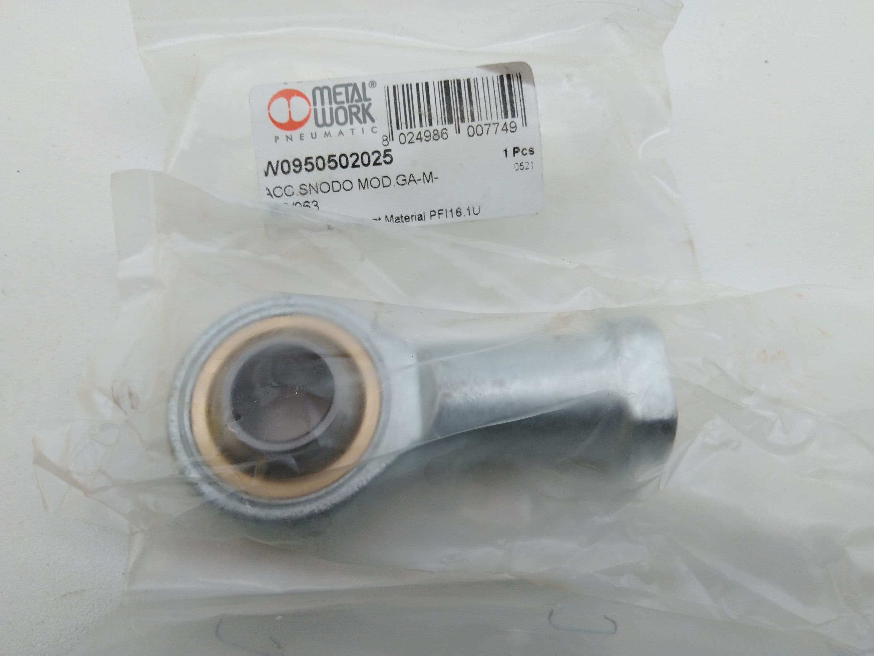 MetalWork Pneumatic W0950502025 Spherical Joint Model GA-M 50 Rear Mount Pivot