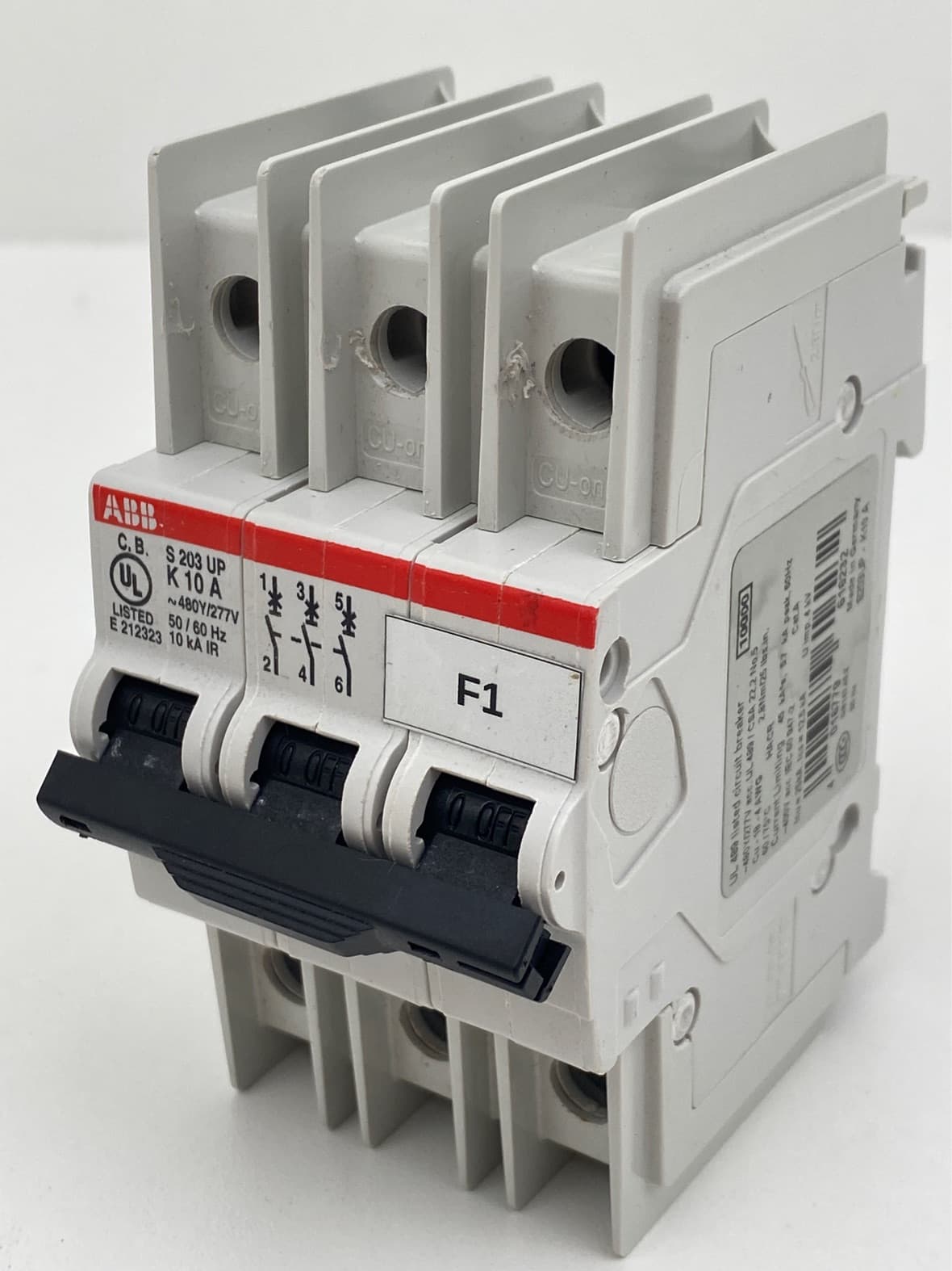 ABB S203-K10 Miniature Circuit Breaker 3P, 480Y/277V, 10A