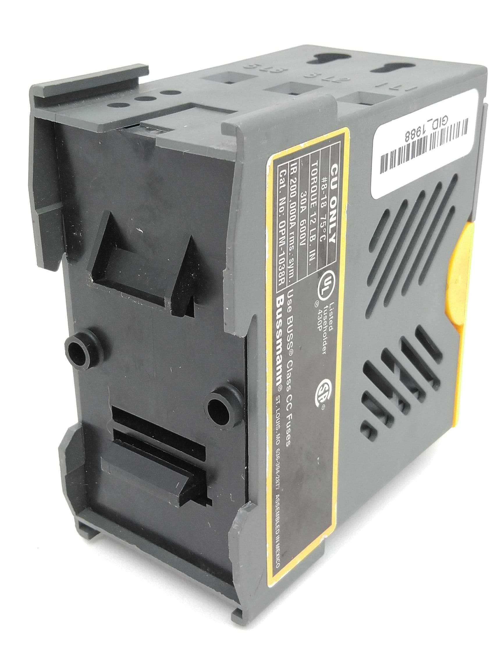 Bussmann OPM-1038R Over Current Protection Fuse Block Module 30A, 600V, IR200KA