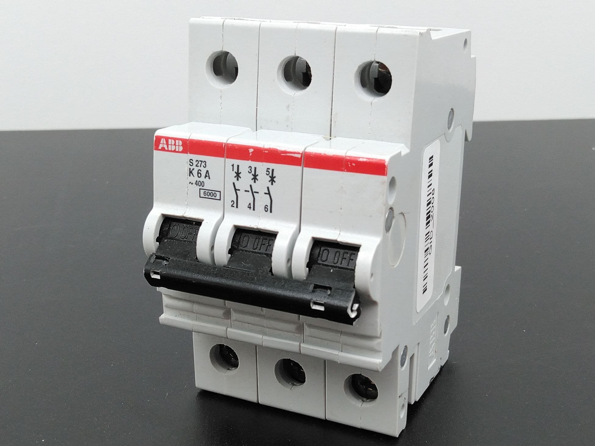 ABB S273-K6A Miniature Circuit Breaker 3P, 277/480V, 6A
