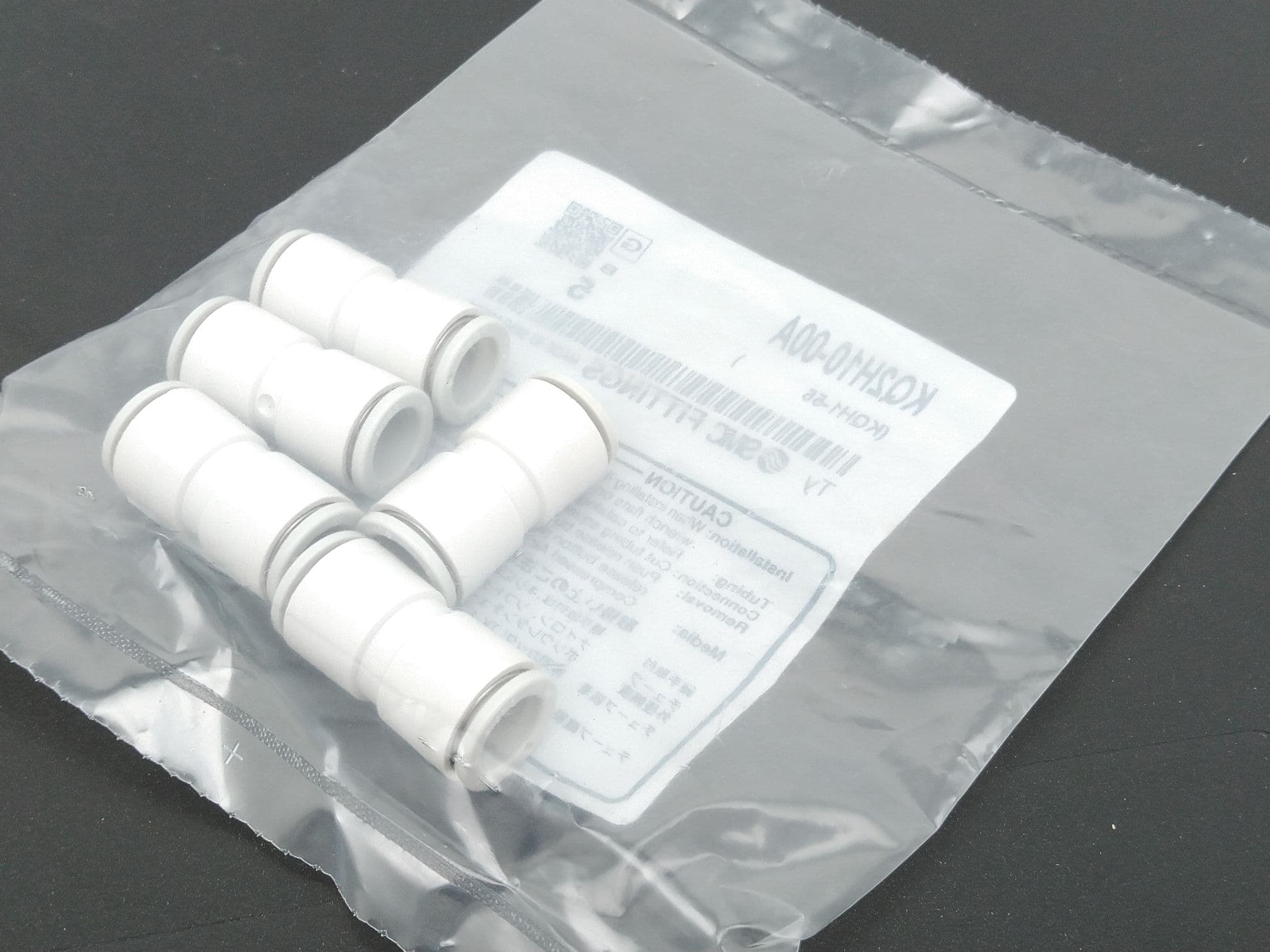 SMC KQ2H10-00A Straight Union Push-to-Connect,10mm x 10mm Tube OD (5PK)