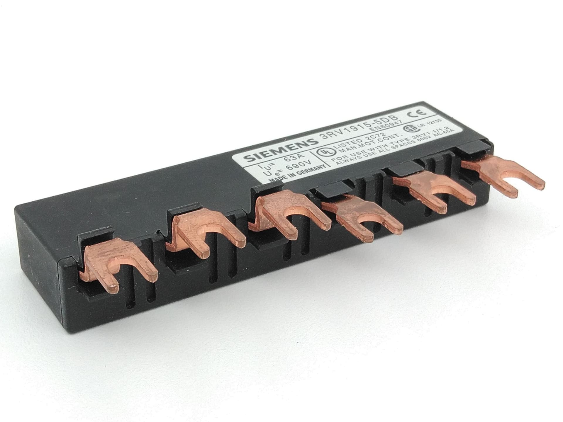 Siemens 3RV1915-5DB Connecting Busbar 3 Phase, 45mm Spacing