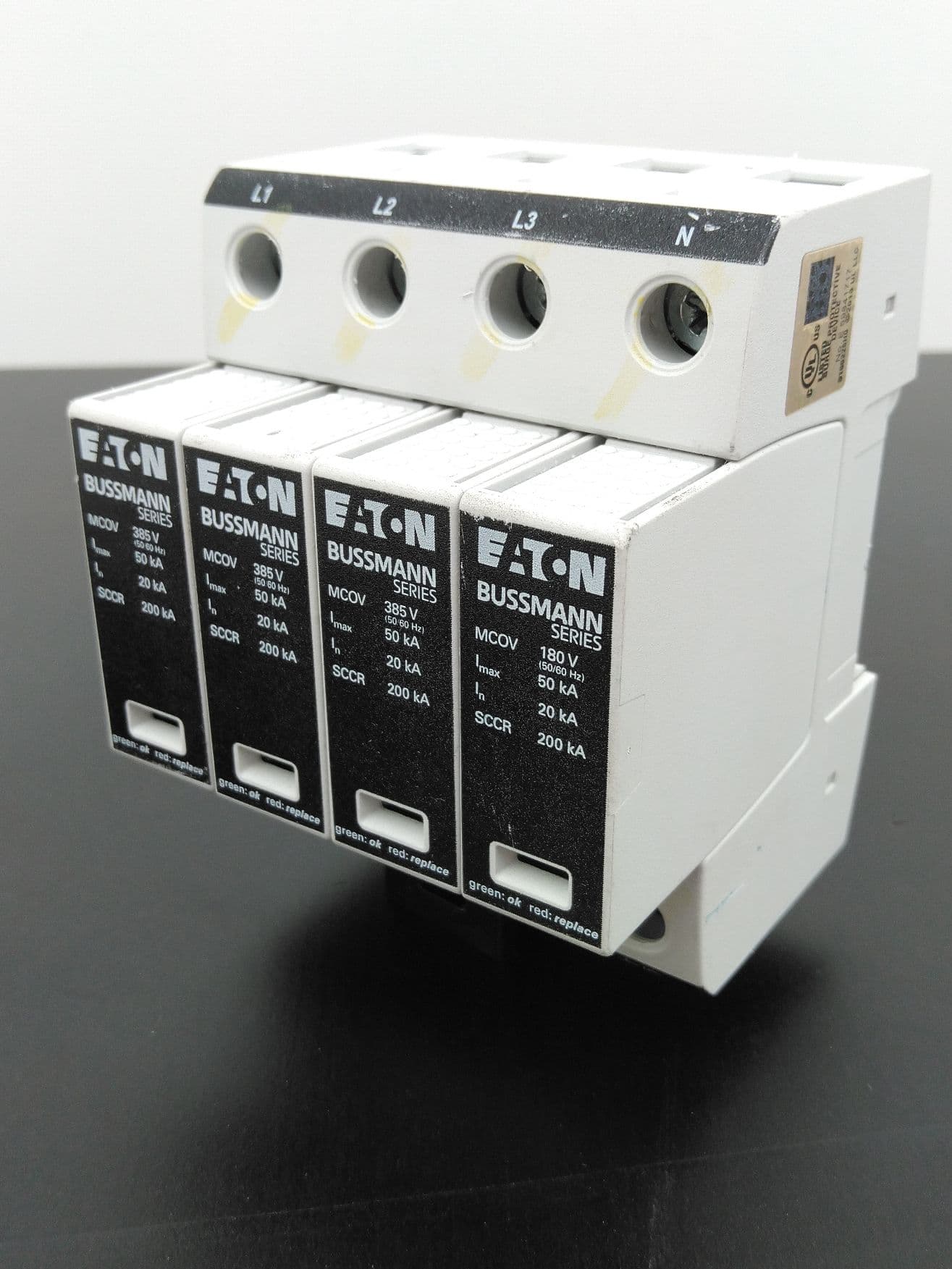 Eaton/Bussmann BSPMA4480WYNGR SPD Surge Arrester Module 4P 200KA 385V w/ Fuses
