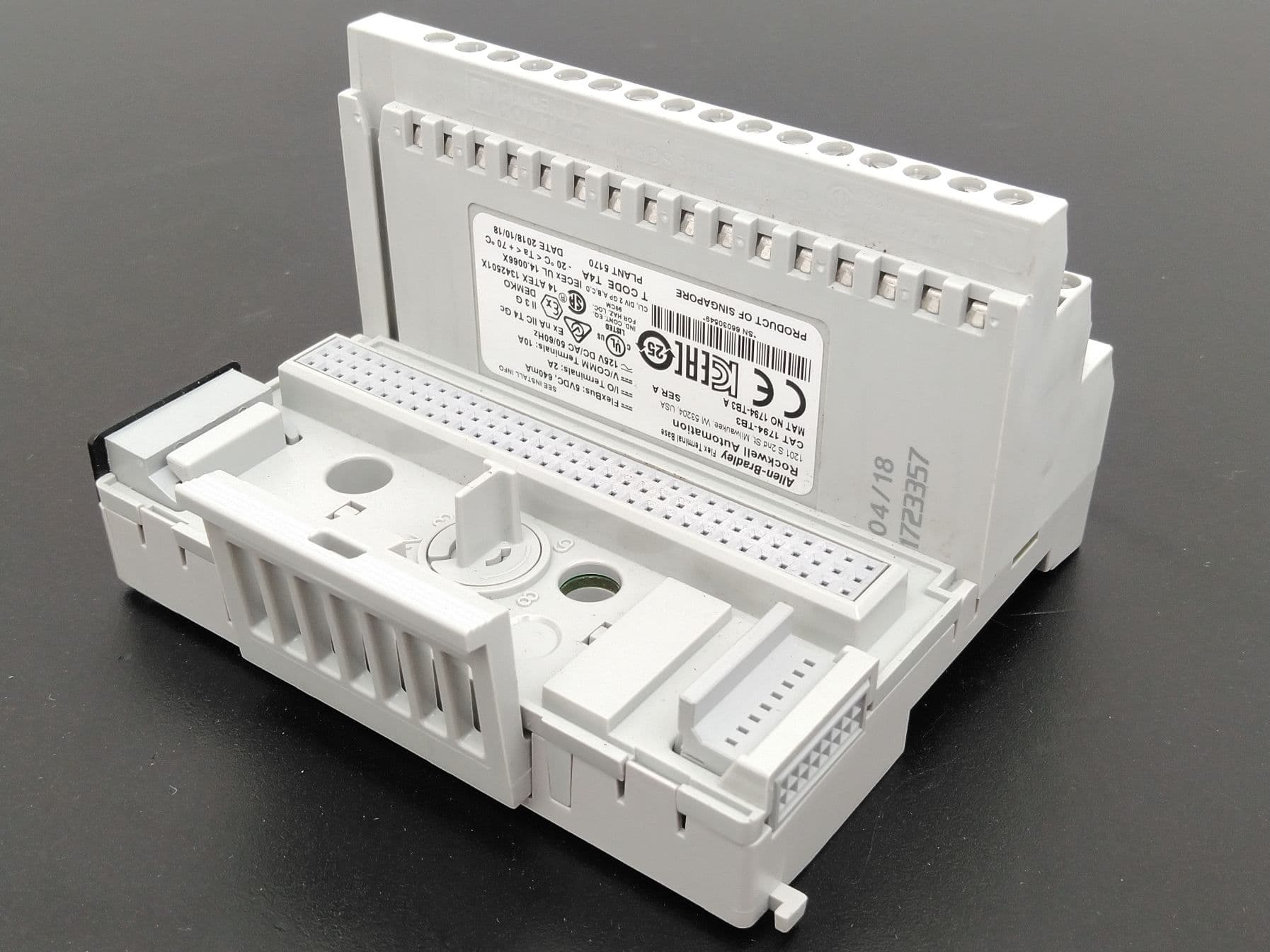 Allen-Bradley 1794-TB3 Flex I/O Terminal Base Module Ser A 125V 10A