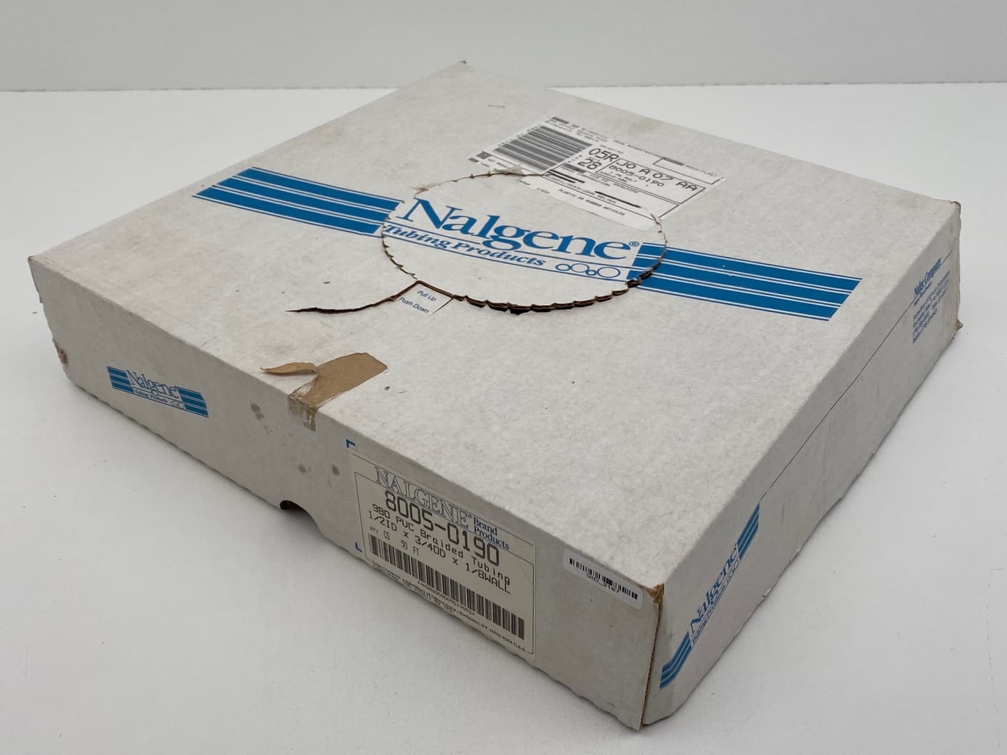 Nalgene 8005-0190 980 PVC Clear Braided Tubing 1/2ID x 3/4OD x 1/8Wall, 50Ft