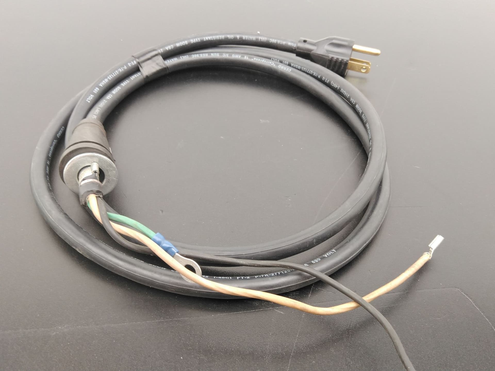 CM Columbus McKinnon 24840 Hoist Power Cable Assembly, 5' 115V