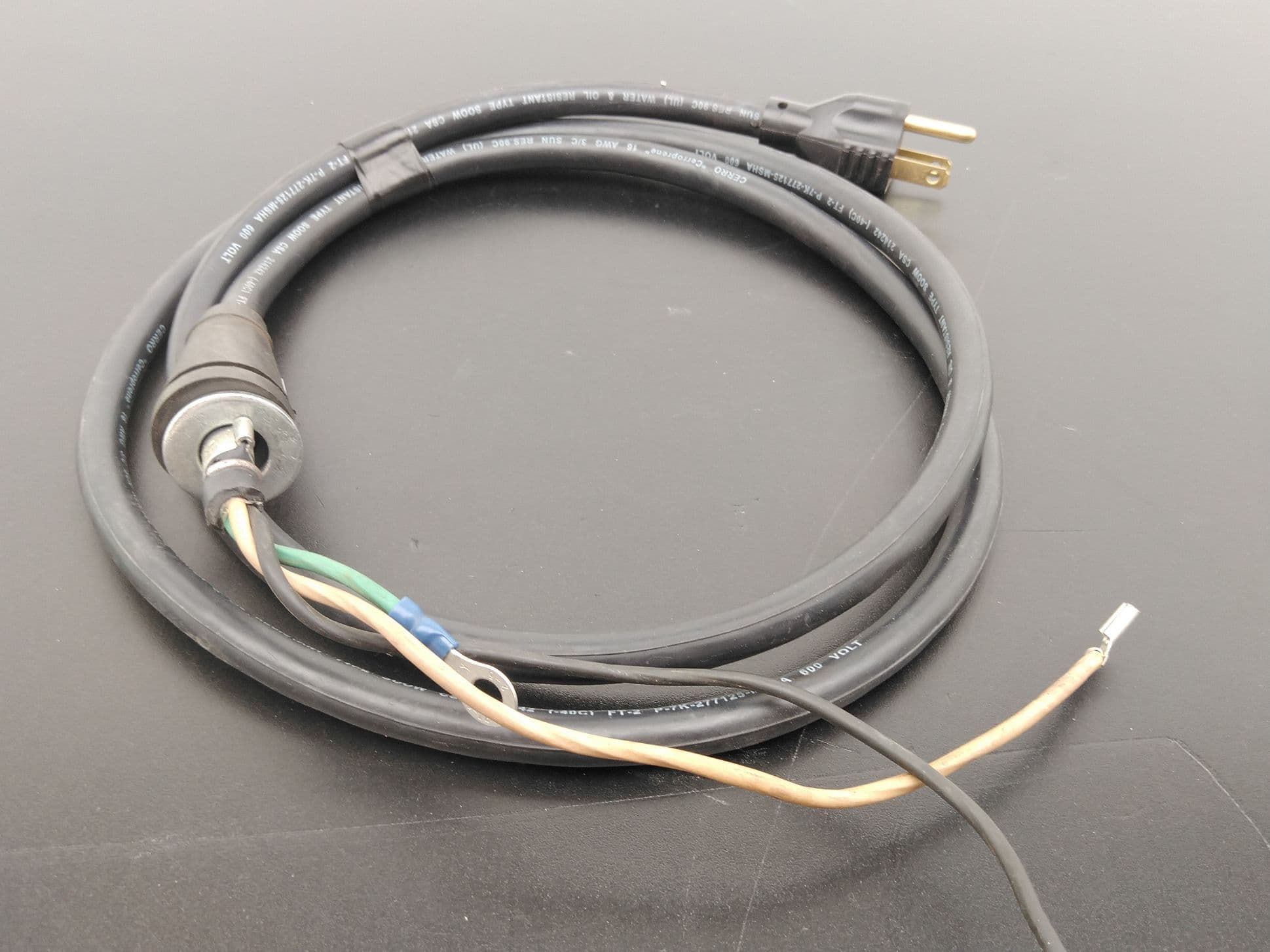 CM Columbus McKinnon 24840 Hoist Power Cable Assembly, 5' 115V