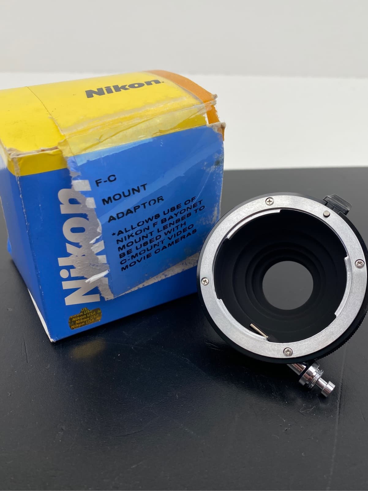 Nikon F-C F-Mount Lens to C-Mount Camera Adaptor Vintage w/ Original Box