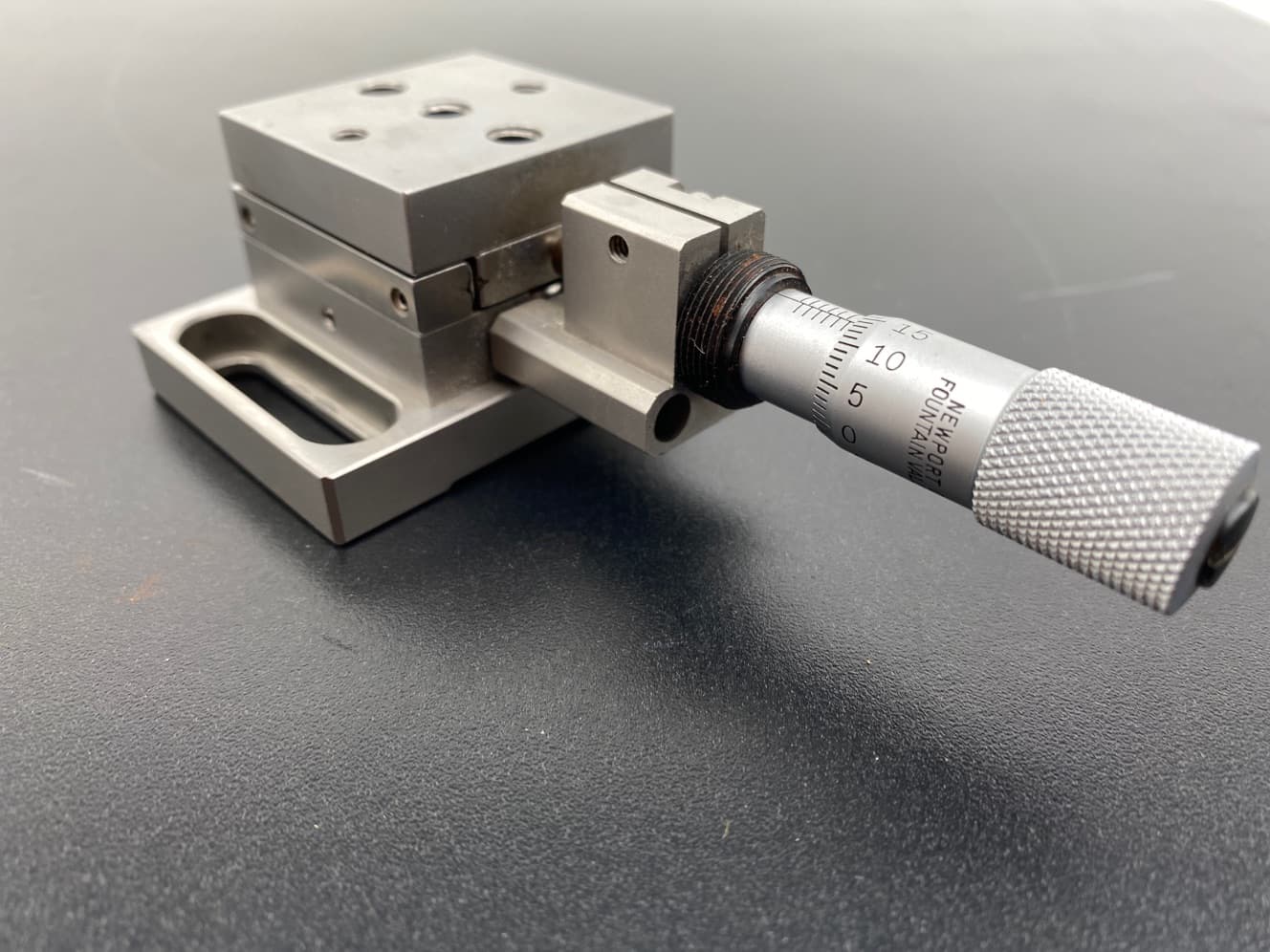 Newport 461 XM SM13 13mm Linear Stage with 13mm Vernier Micrometer