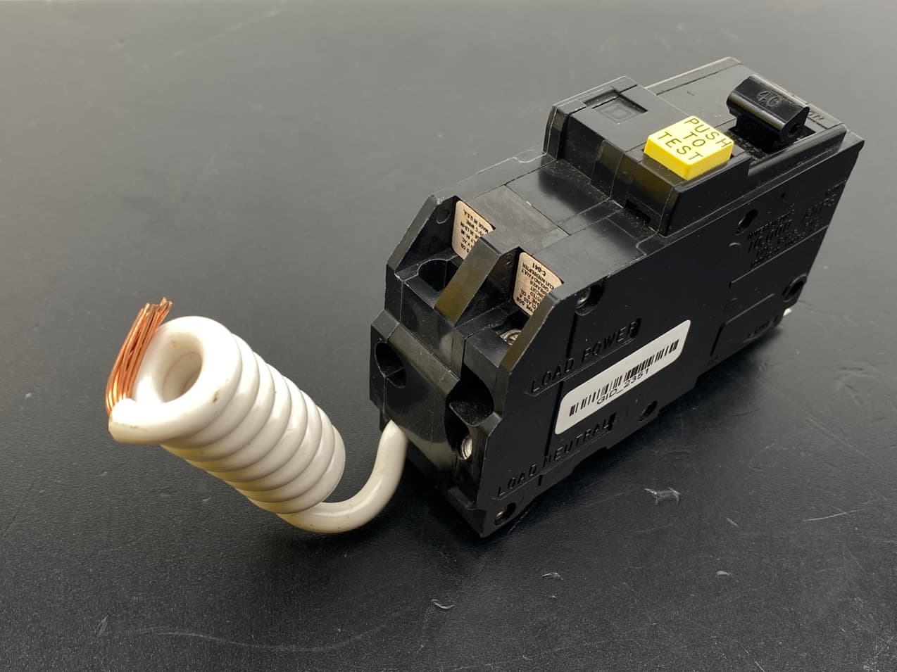 Square D QOB GFCI Circuit Breaker 2 Pole, 40Amp, 240VAC, Bolt On