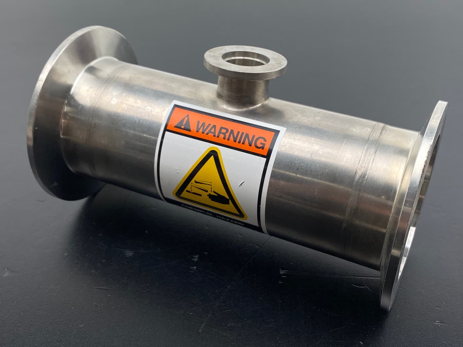 Vacuum Fitting KF50 x KF16 SS Reducing Tee