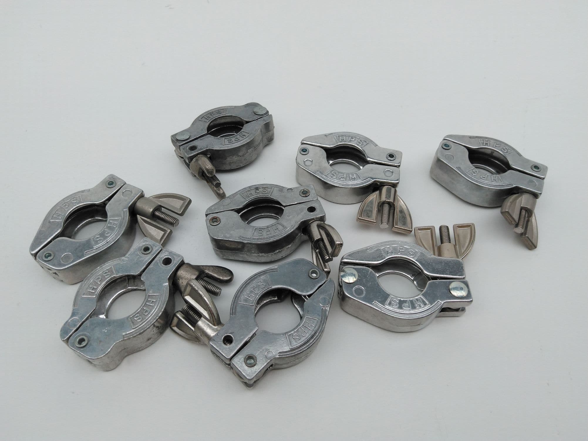 MKS/ HPS DN ISO-NW16 / KF16 Aluminum Clamping Rings - Lot of 8