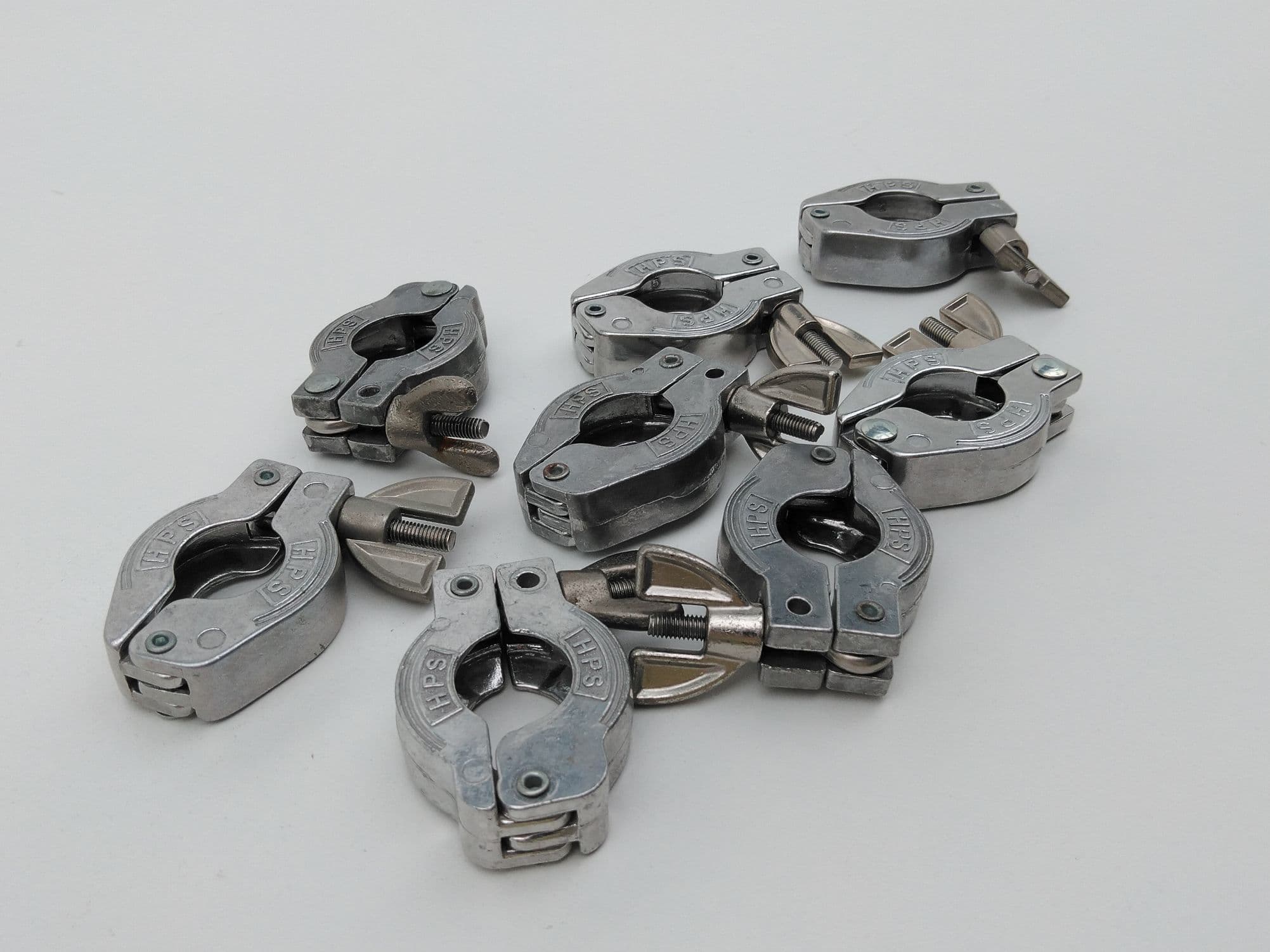 MKS/ HPS DN ISO-NW16 / KF16 Aluminum Clamping Rings - Lot of 8